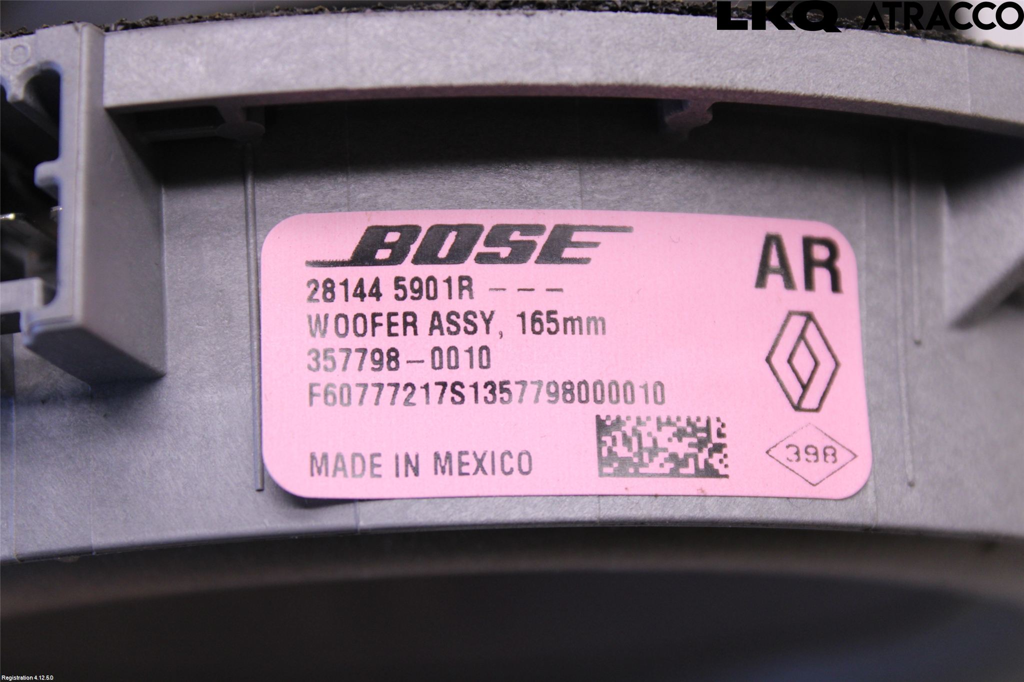 Renault TALISMAN 16-20 Högtalare