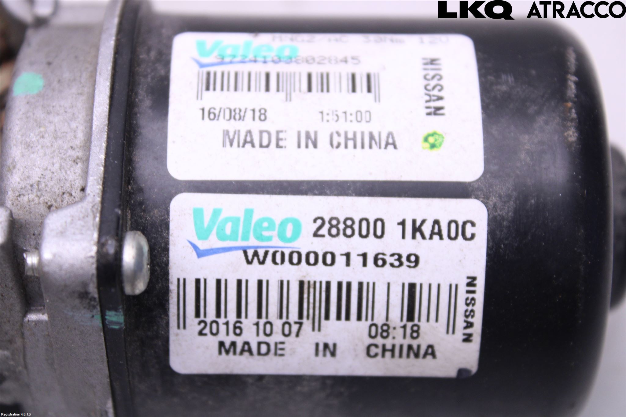 Nissan JUKE 14-19 Torkarmotor Vindruta