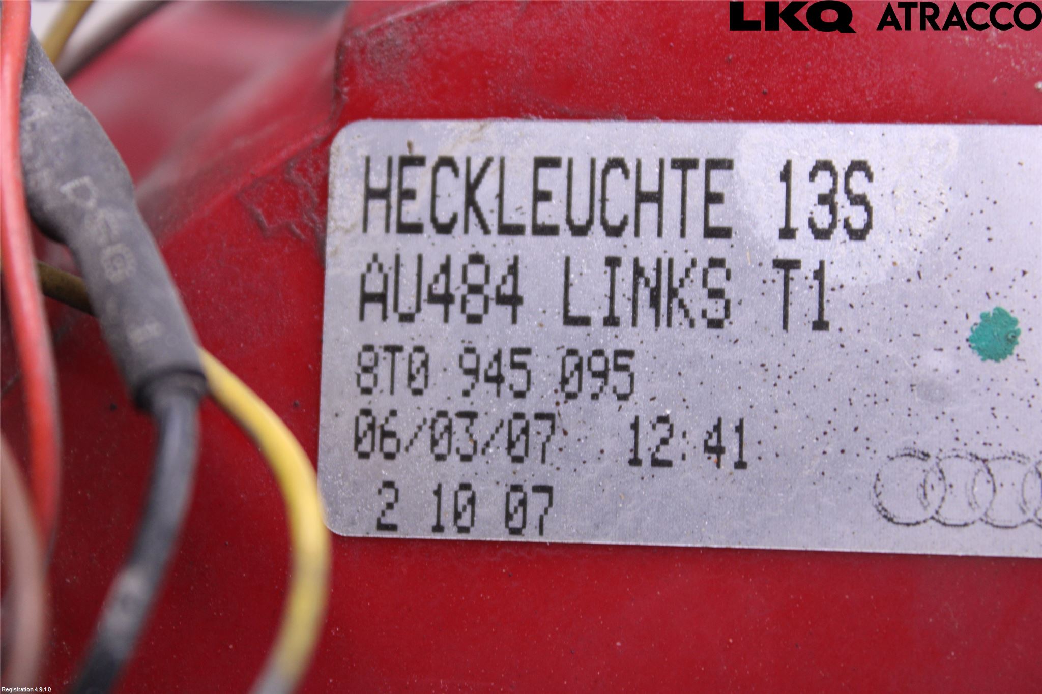 Audi A5 07-16 Bakljus Vänster