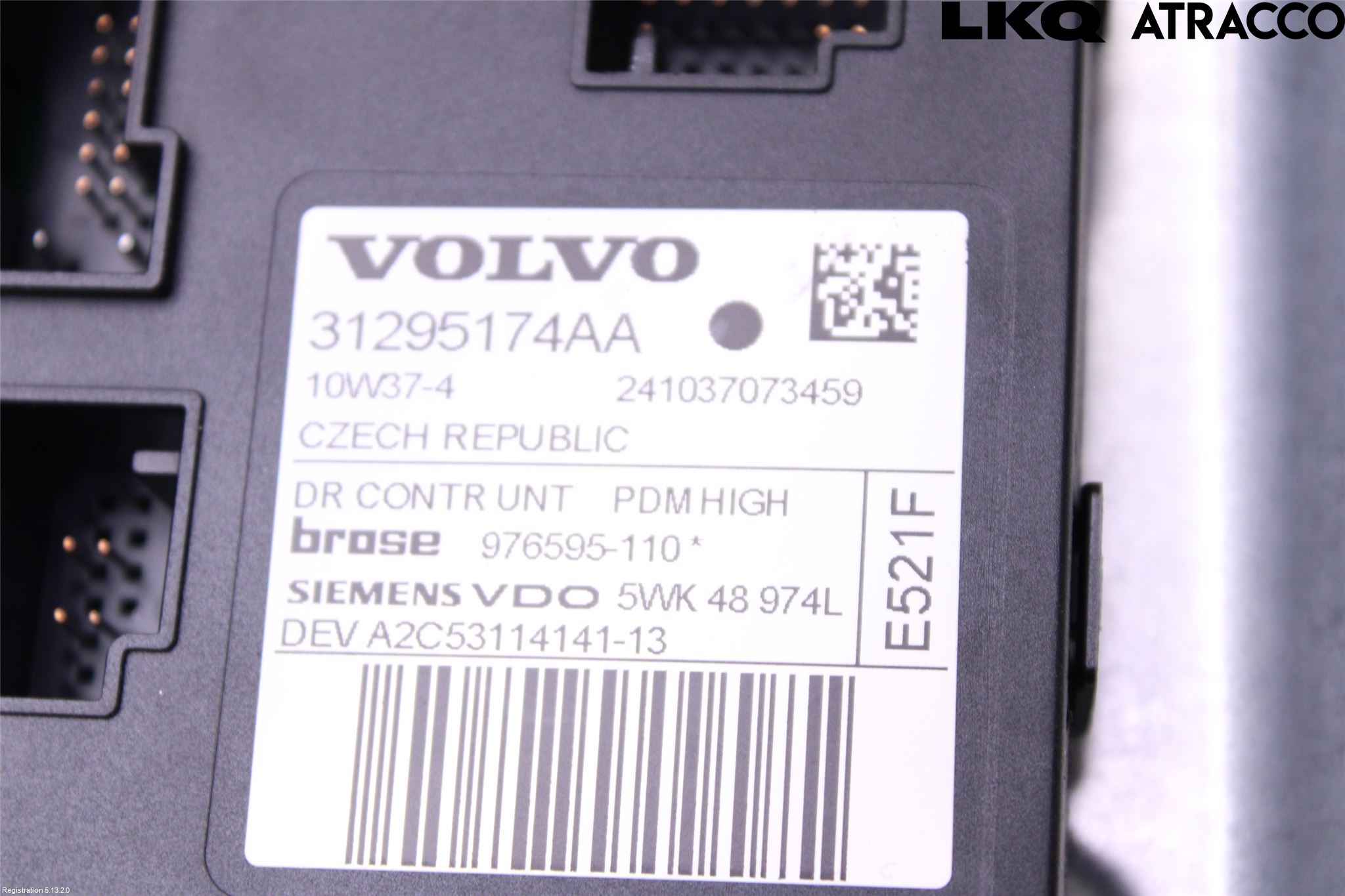 Volvo C30 10-13 Fönsterhiss El Kompl
