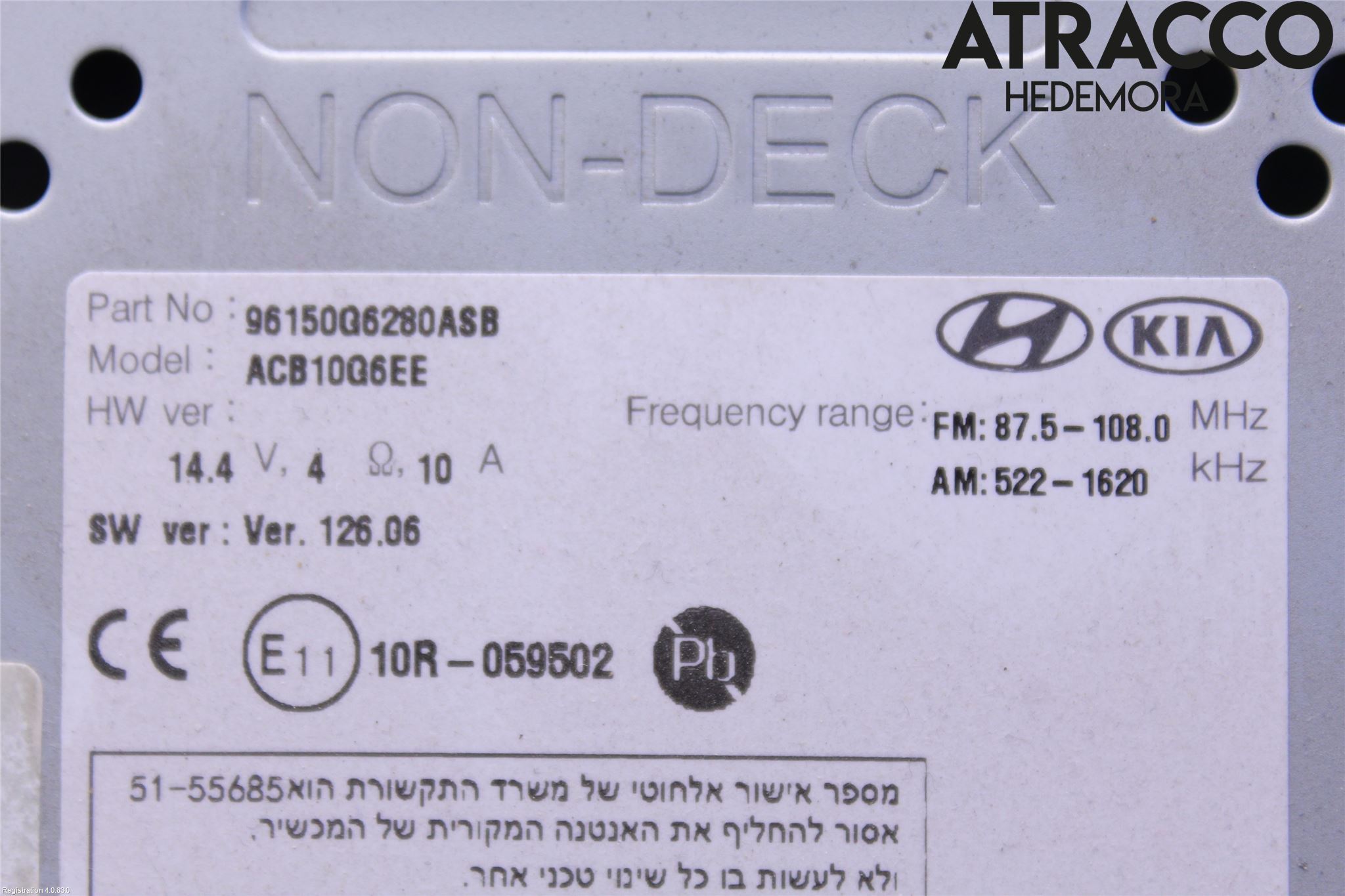 Kia PICANTO 17- Cd Radio - Multimediapanel