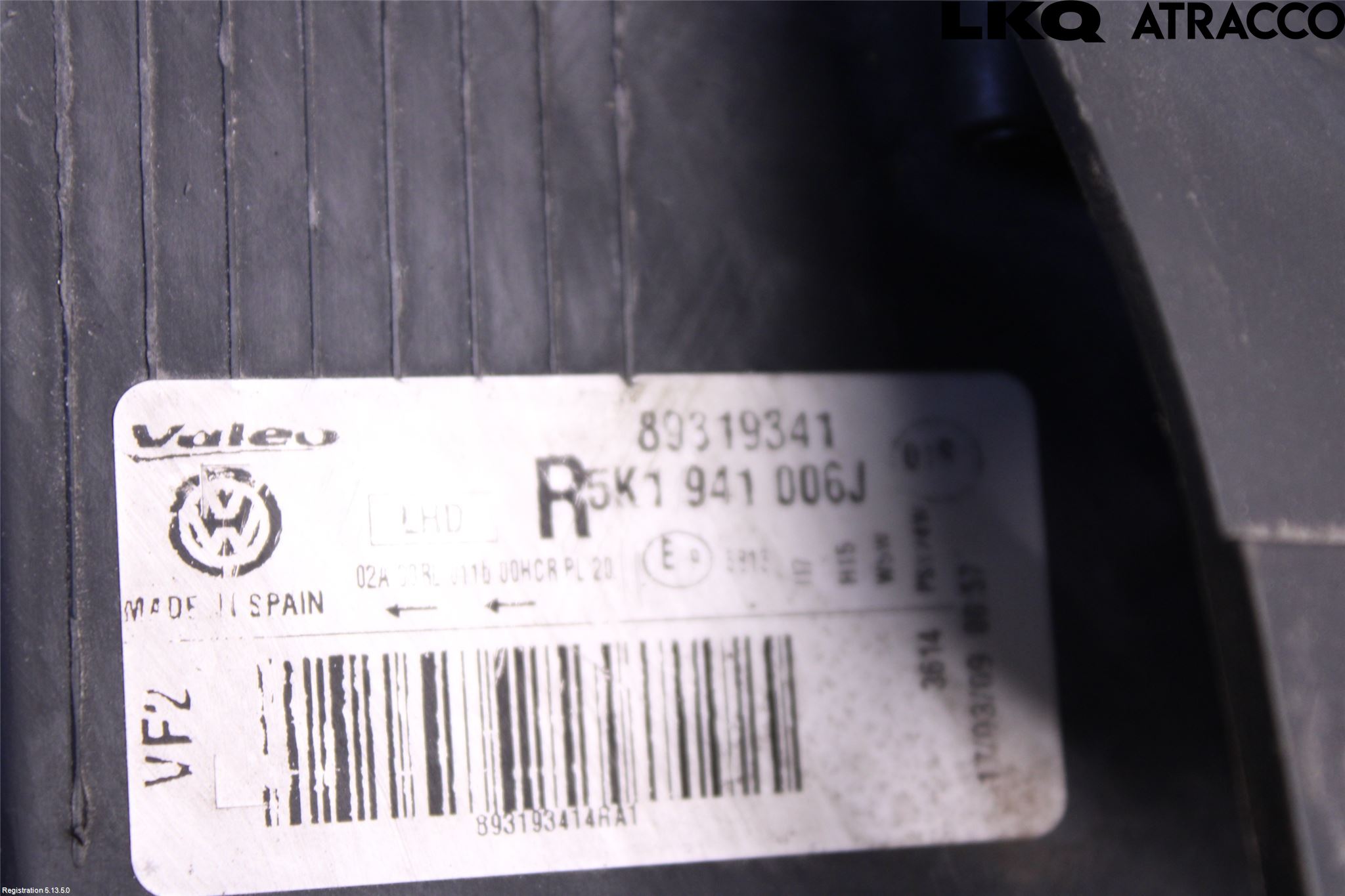 Volkswagen VW GOLF VI 09-13 Strålkastare Höger