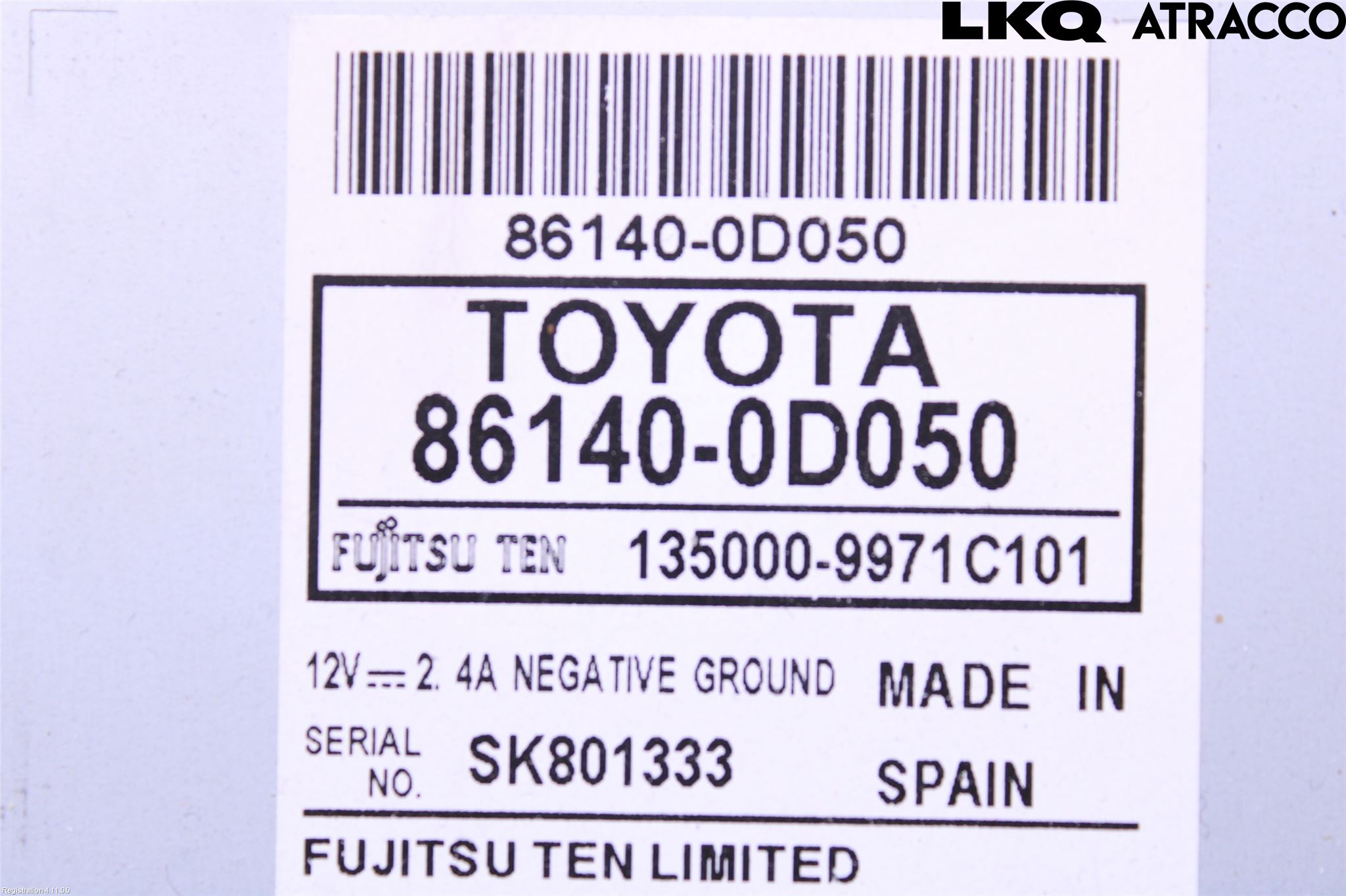 Toyota YARIS XP130 12-14 Cd Radio - Multimediapanel
