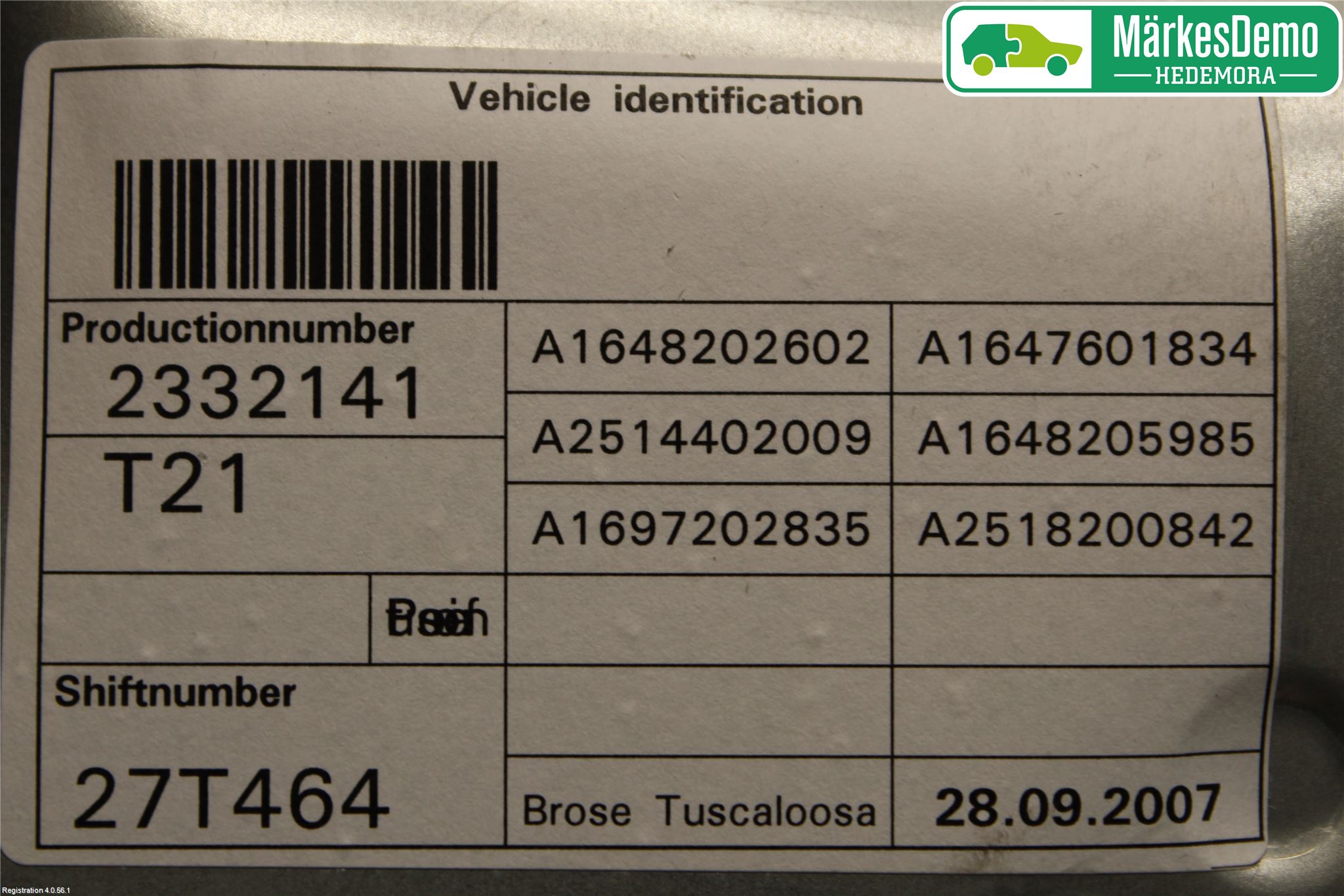 Mercedes-Benz MB ML (W164) 05-11 Fönsterhiss El Kompl