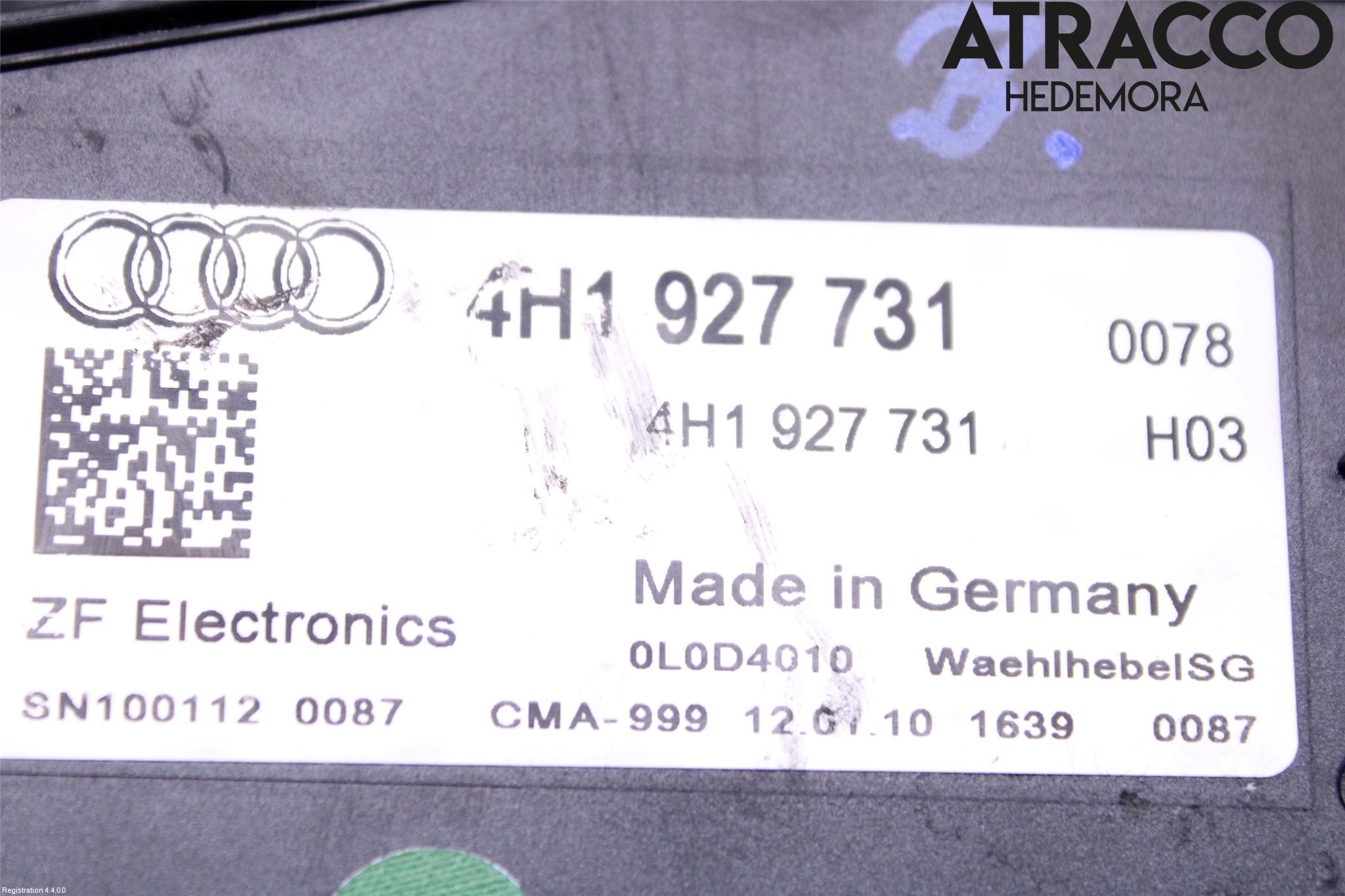 Audi A8/S8 4H 10-17 Växelspak