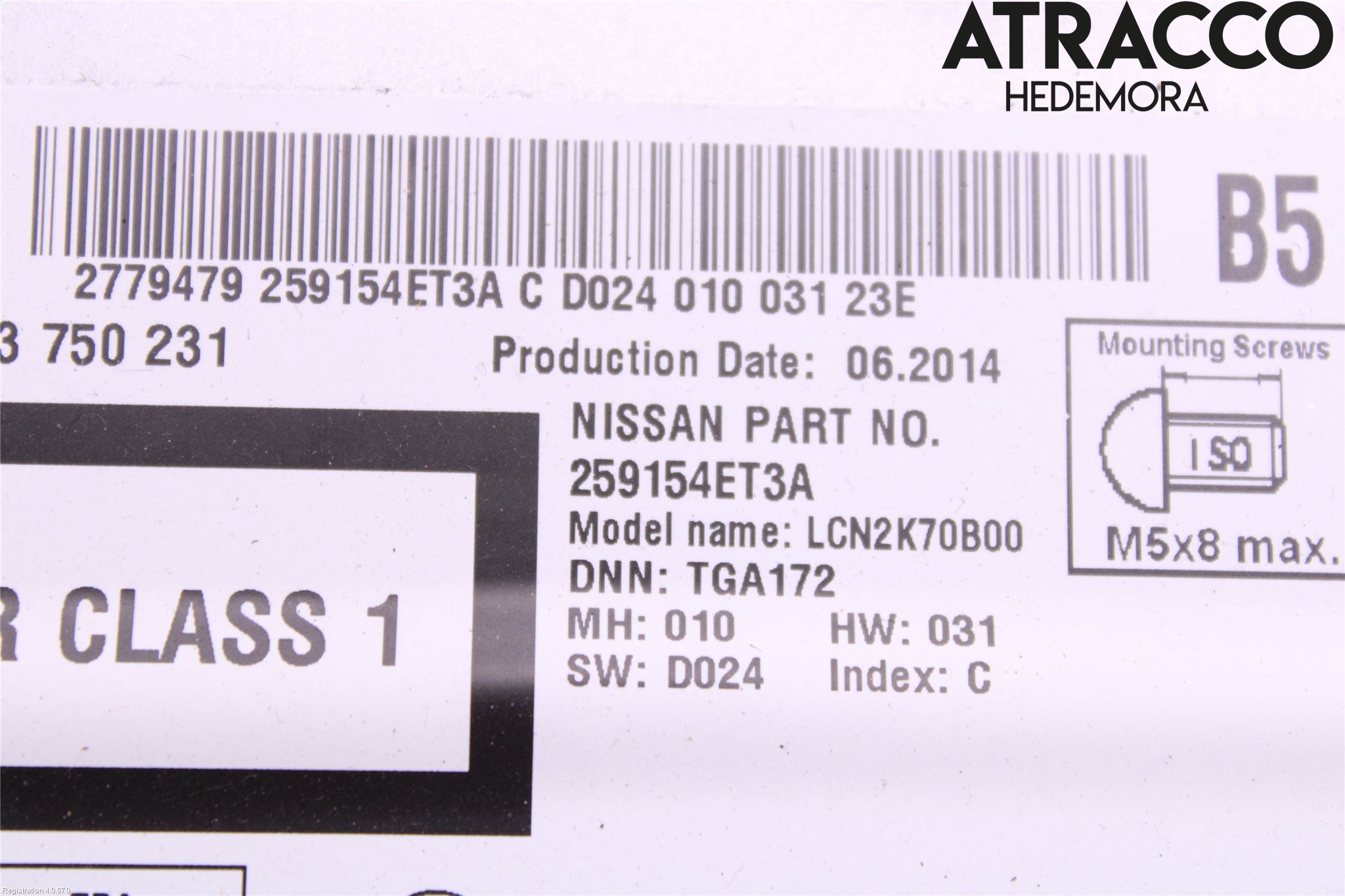 Nissan QASHQAI 14-17 Cd Radio - Multimediapanel