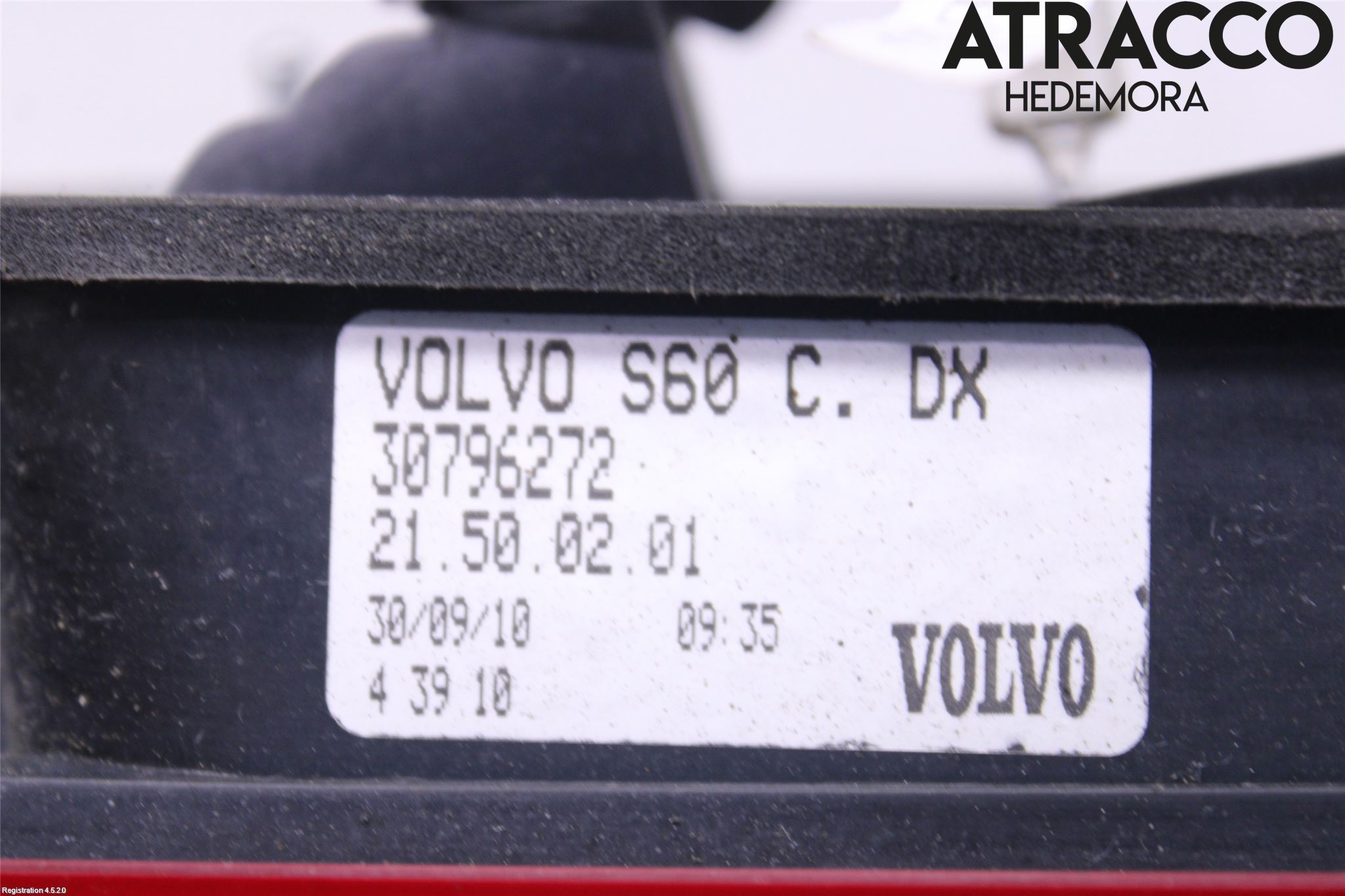 Volvo S60 11-13 Bakljus Lucka Hö