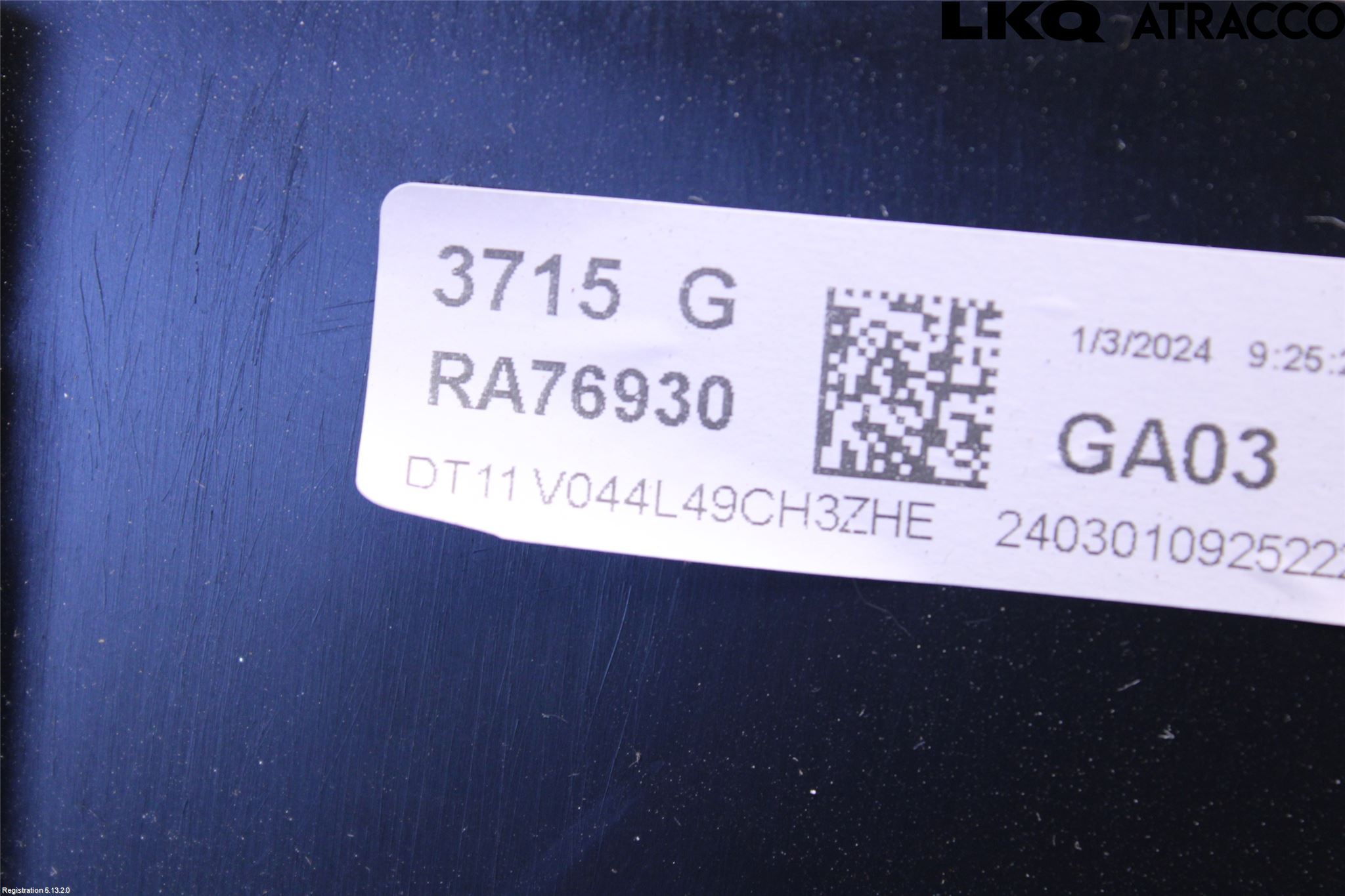 Ford TRANSIT/TOURNEO CONNECT 13-22 Handbromsspak Damask-Skydd