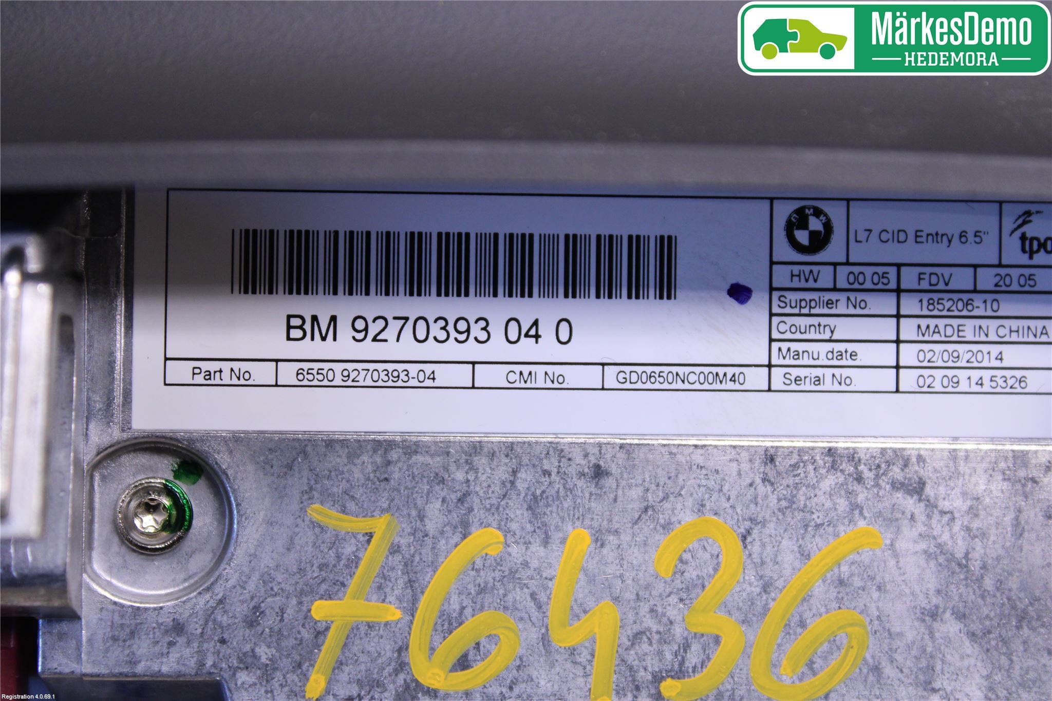 BMW 3 F30/F31/F80 12-19 Cd Radio - Multimediapanel