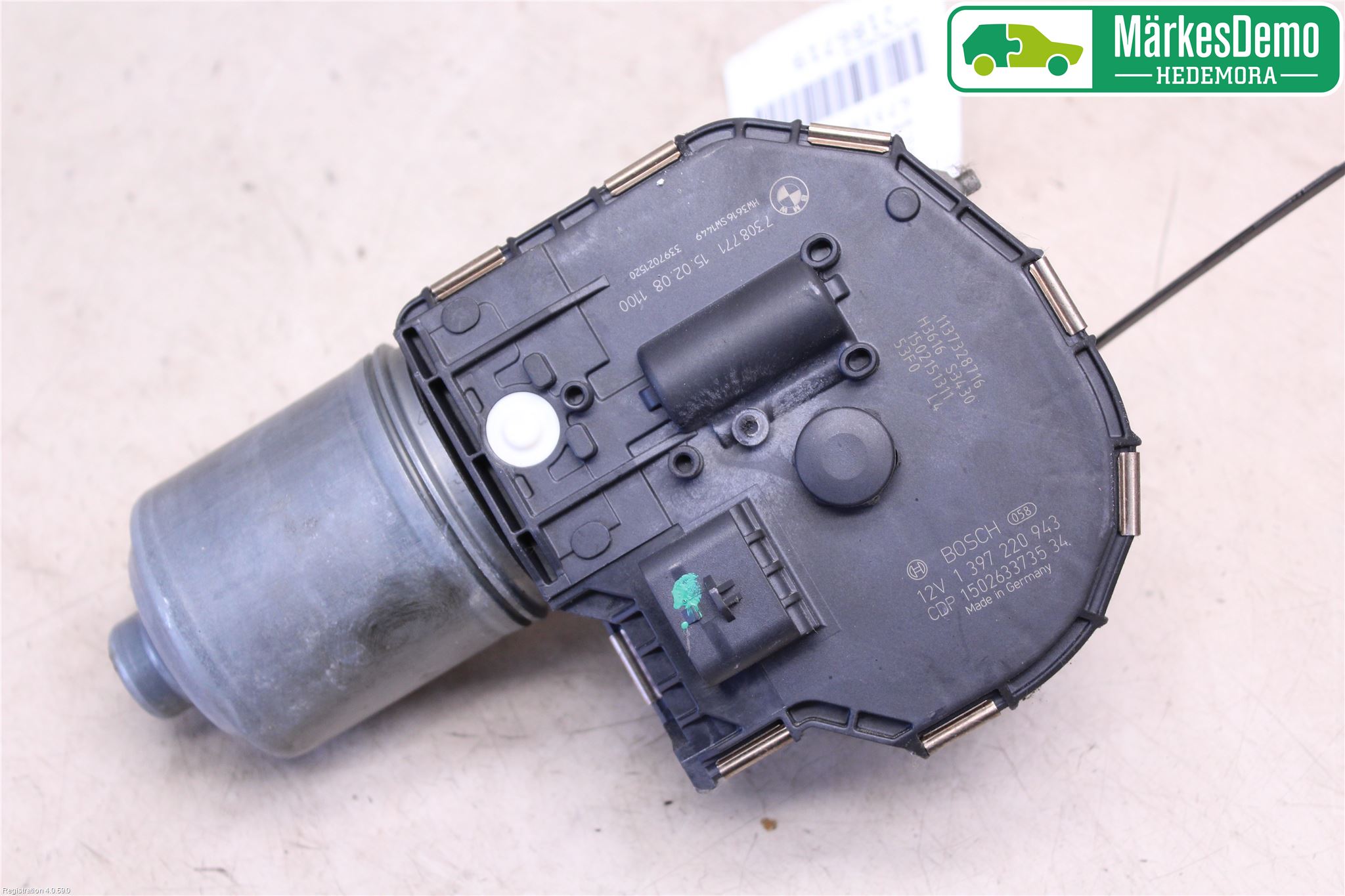 BMW 5 F10/F11/F18 09-17 Torkarmotor Vindruta