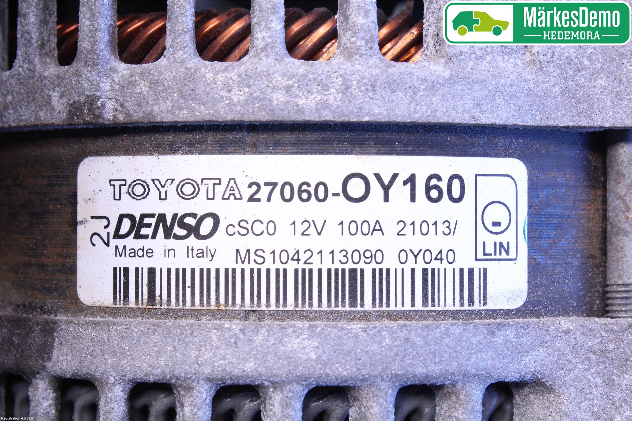 Toyota YARIS XP130 12-14 Generator