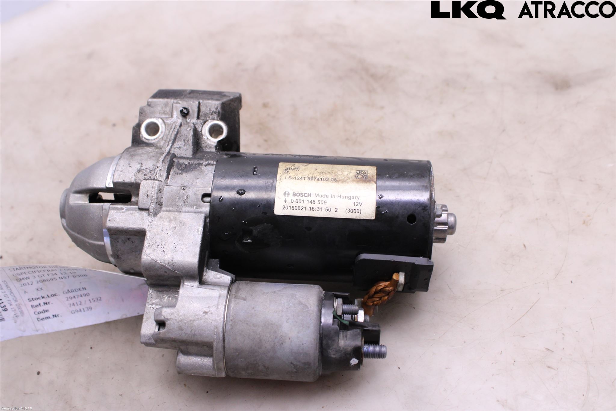 BMW 3 GT F34 13-19 Startmotor Diesel