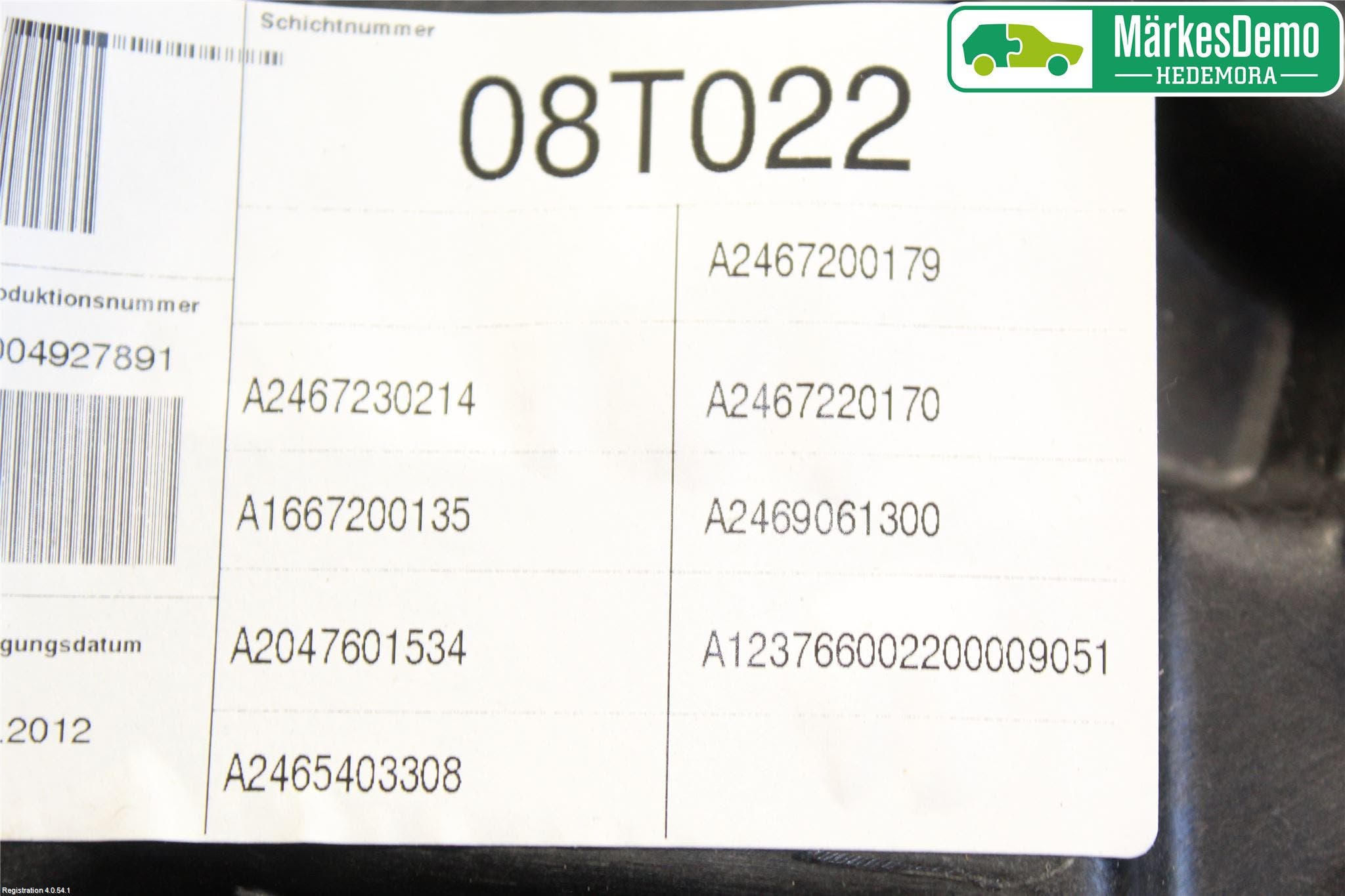 Mercedes-Benz MB B-KLASS (W246/W242) 12-19 Fönsterhiss El Kompl