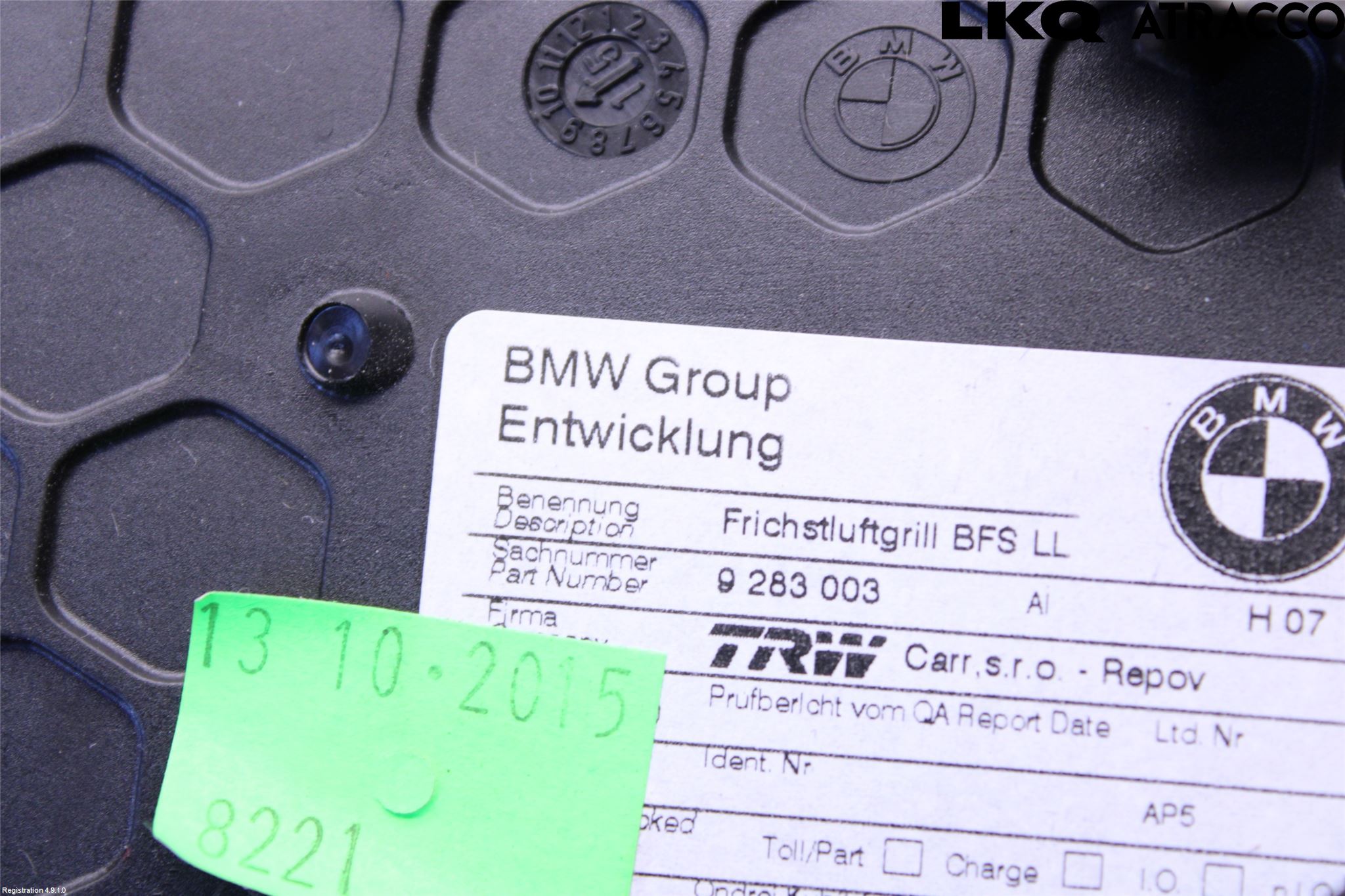 BMW i3 I01 13-22 Defrosterkanal-Munstycke