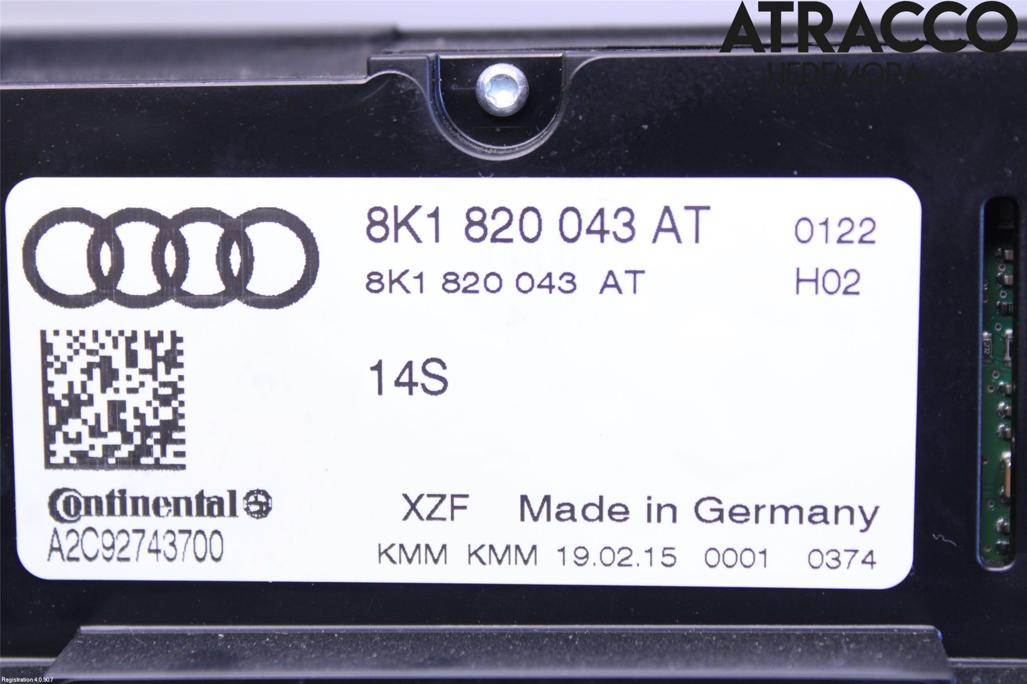 Audi A4 12-15 Ac Styrenhet Ac Manöveren