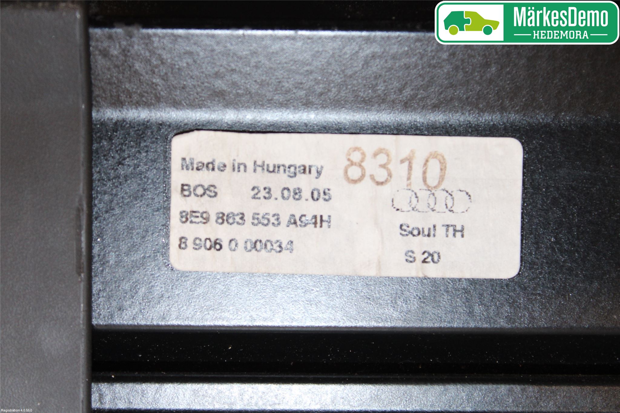 Audi A4/S4 05-07 Insynskydd