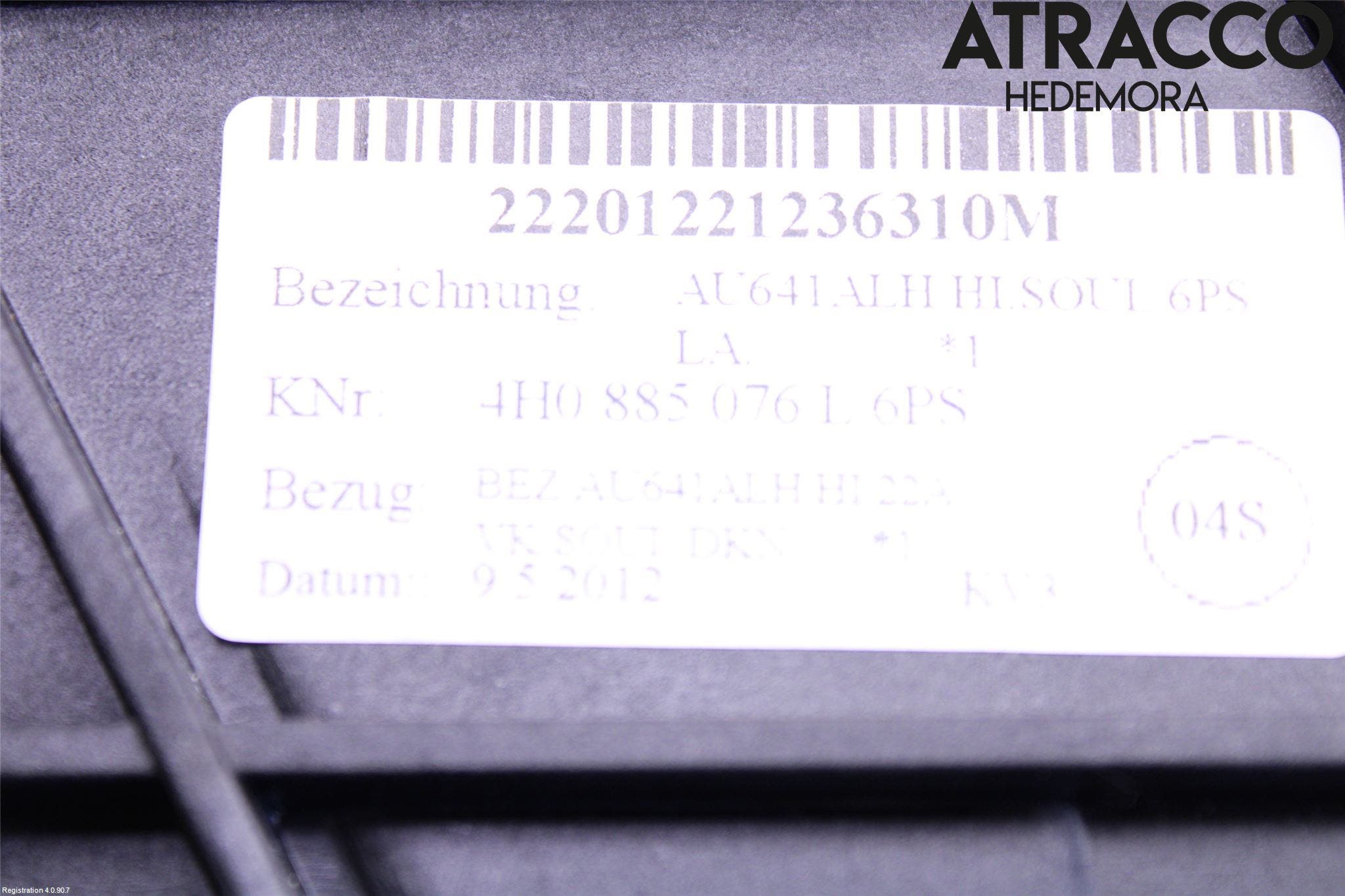 Audi A8/S8 4H 10-17 Inredning Armstöd