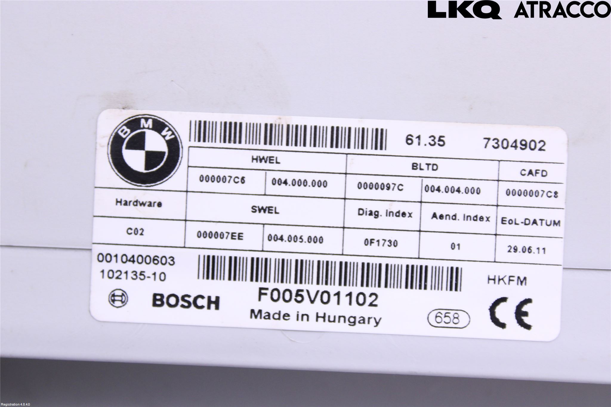 BMW 5 F10/F11/F18 09-17 Styrenhet Övrigt