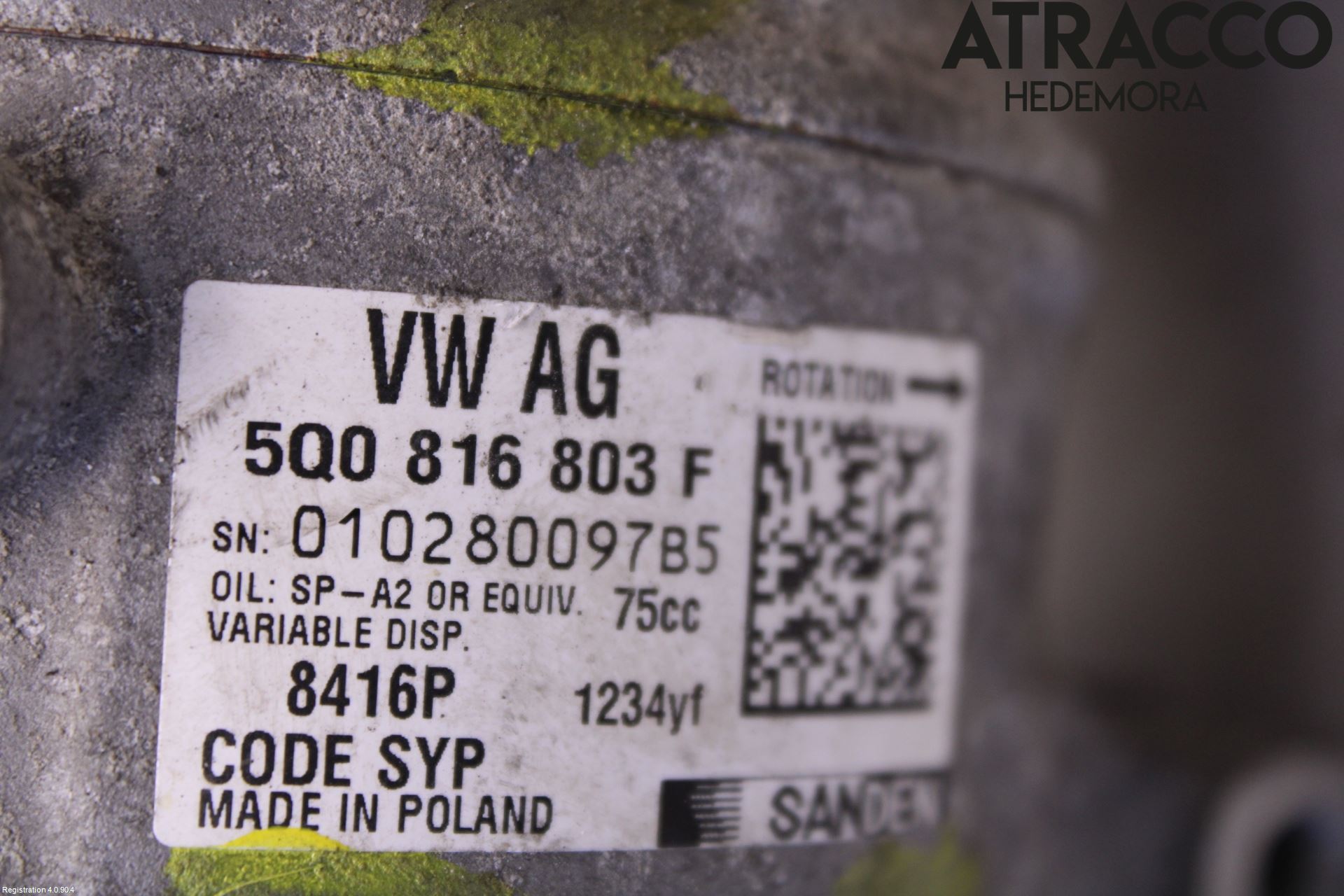 Volkswagen VW GOLF / E-GOLF VII 13-20 Ac Kompressor