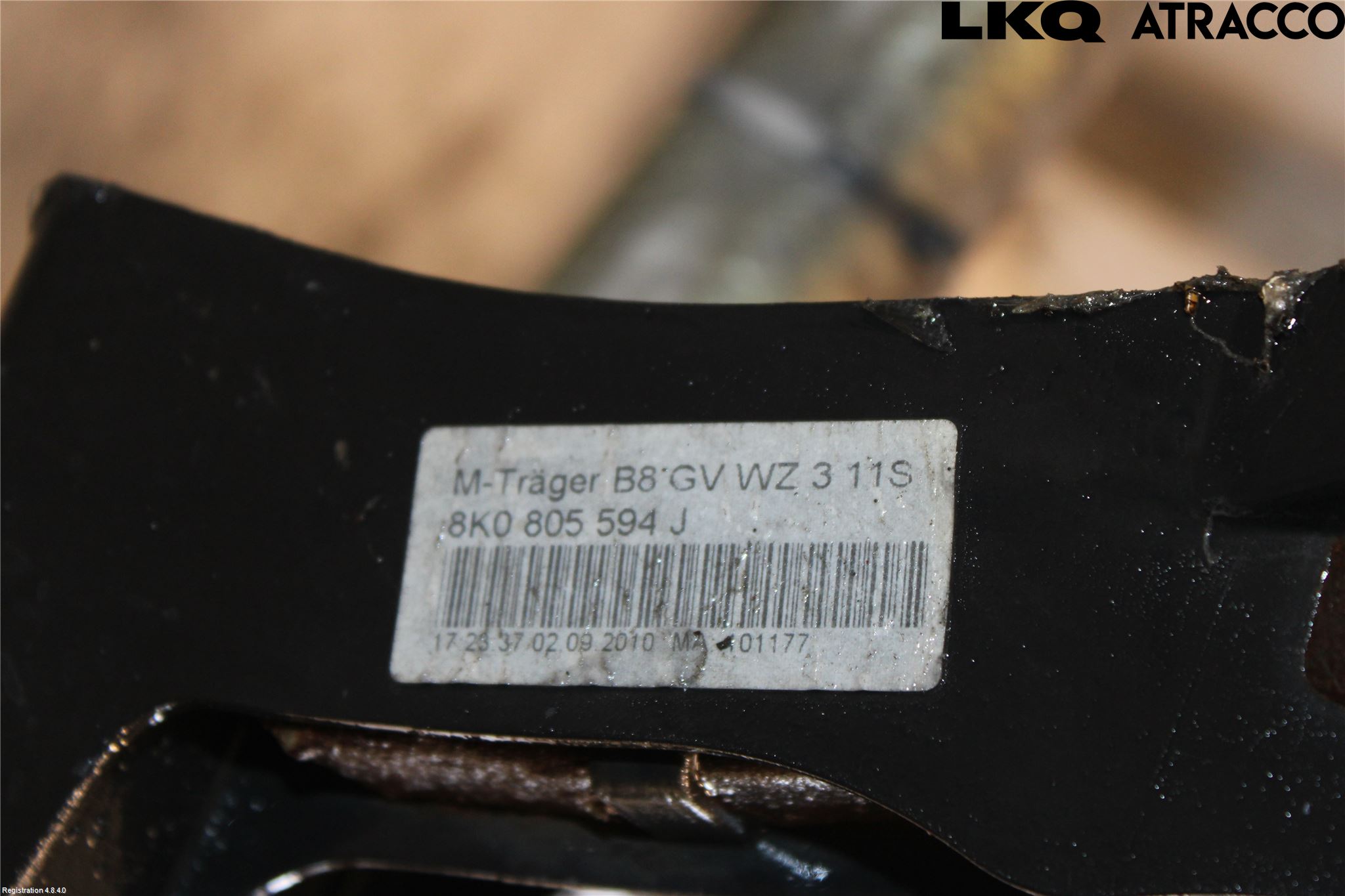 Audi A4/S4 08-11 Frontplåt