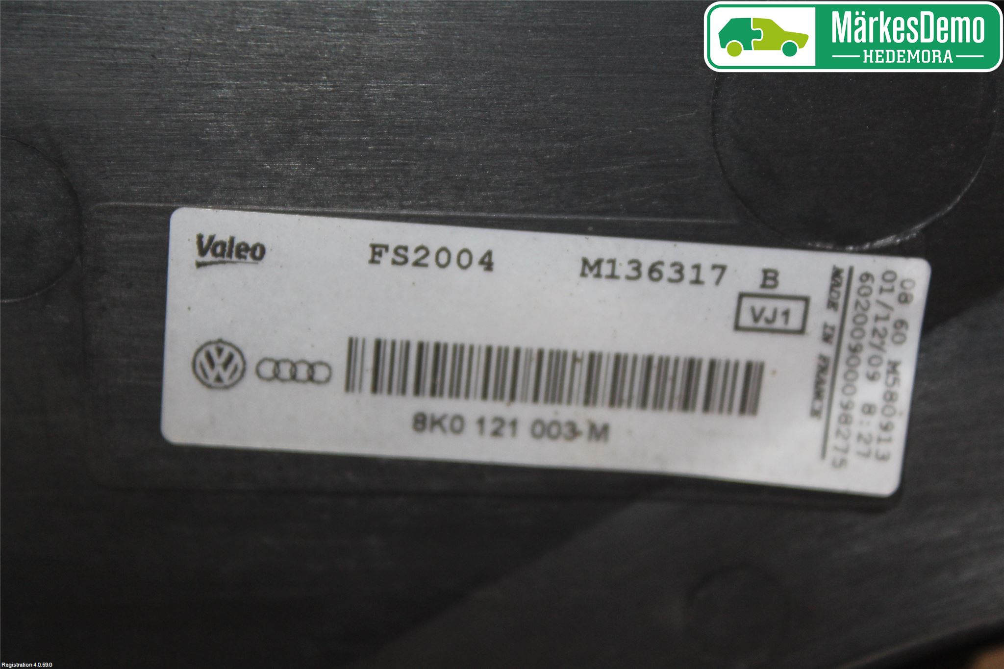 Audi A4/S4 08-11 Kylfläkt El