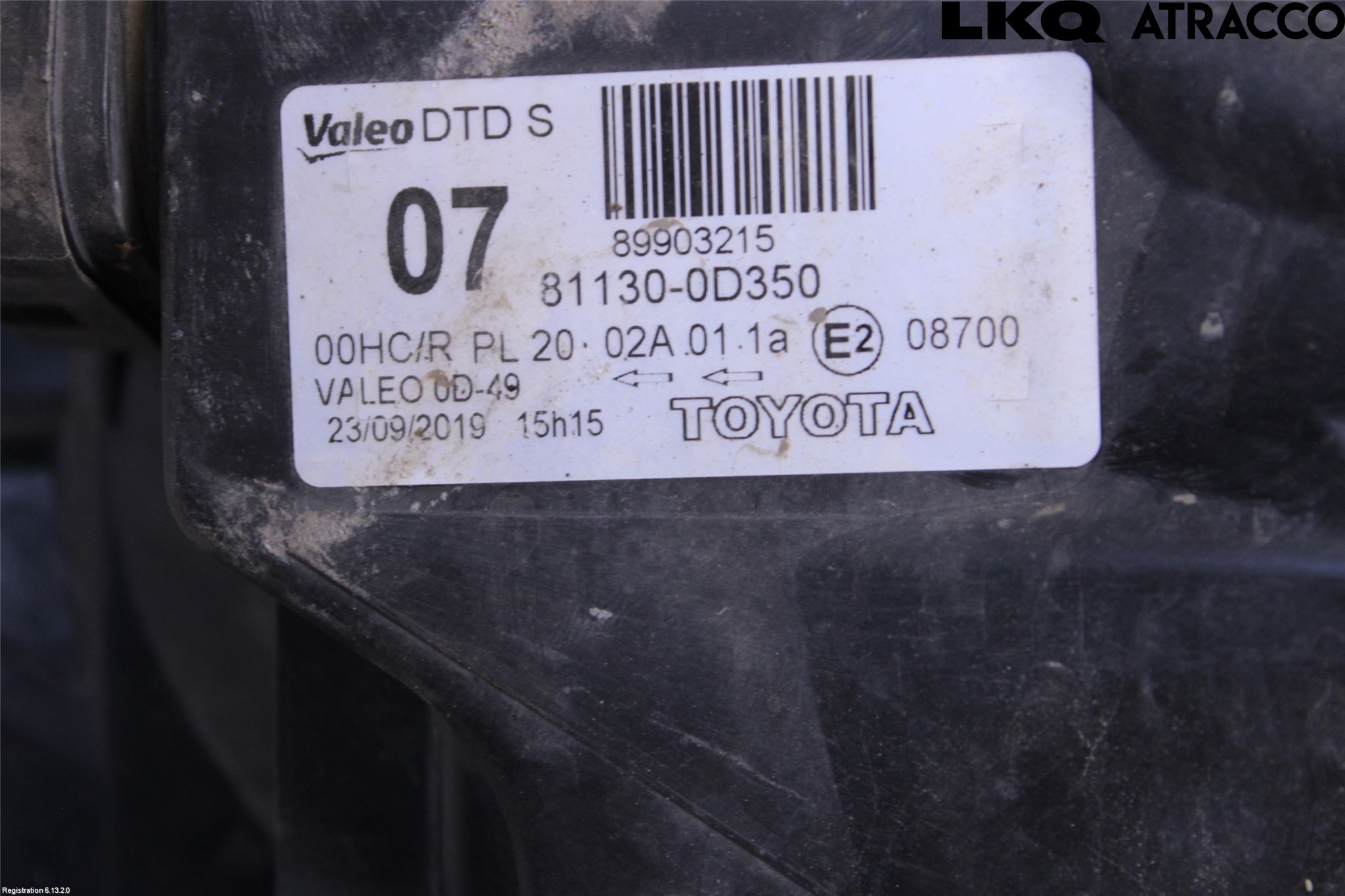 Toyota YARIS XP90 06-11 Strålkastare Höger