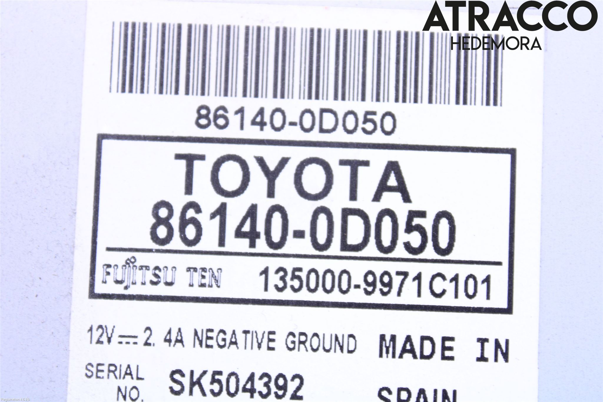 Toyota YARIS XP130 12-14 Cd Radio - Multimediapanel