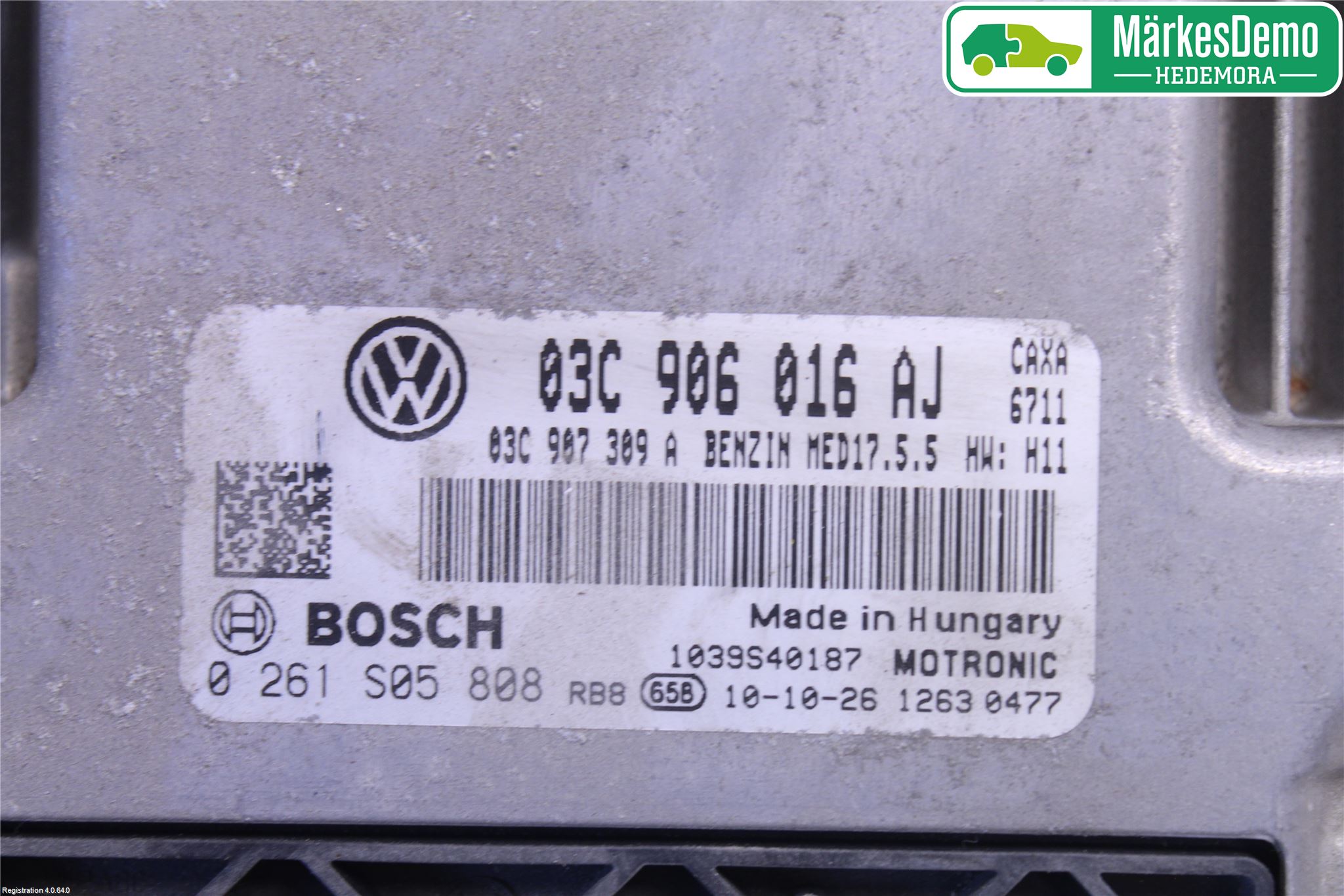 Volkswagen VW GOLF PLUS/CROSS GOLF 04-14 Styrenhet Insprut Bensin