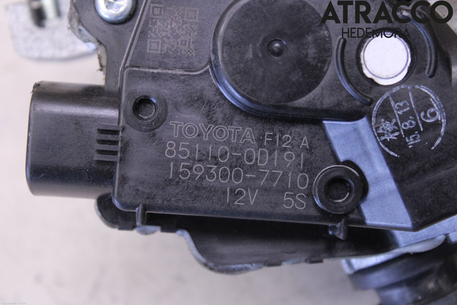 Toyota YARIS XP130 15-20 Torkarmotor Vindruta