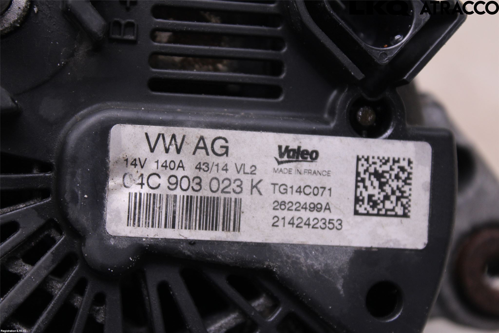 Volkswagen VW GOLF / E-GOLF VII 13-20 Generator