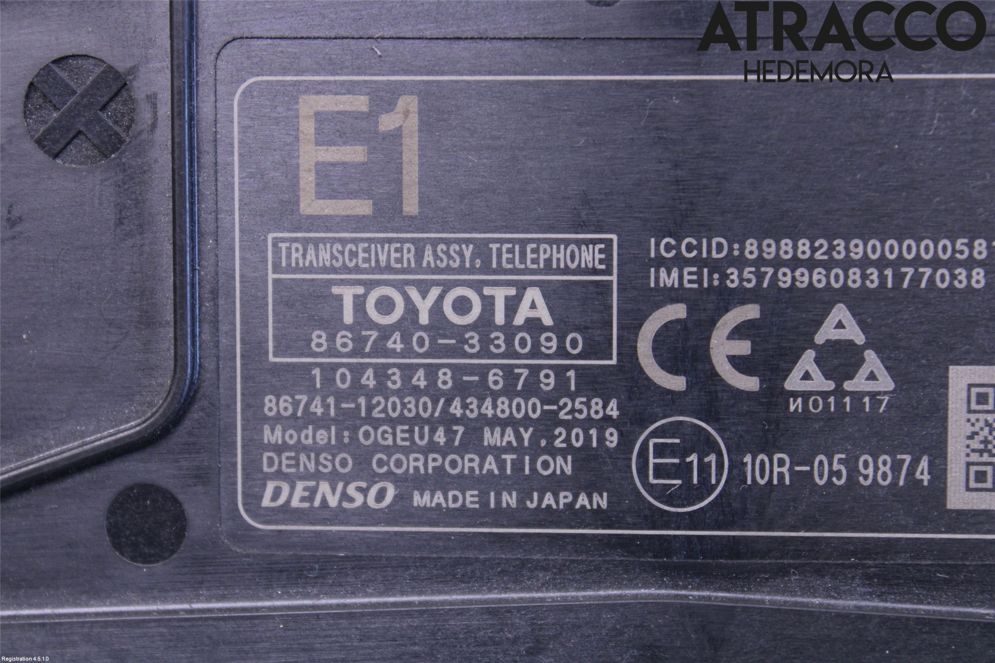 Toyota CAMRY 19-24 Styrenhet Tal