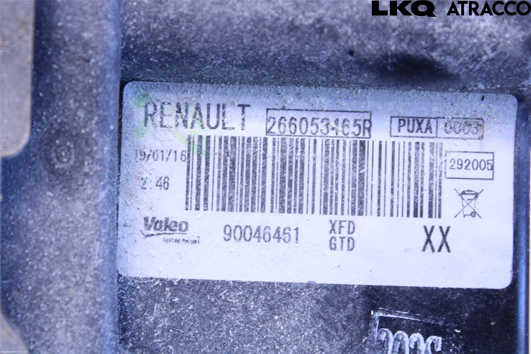 Renault TALISMAN 16-20 Positionsljus Fram Vä