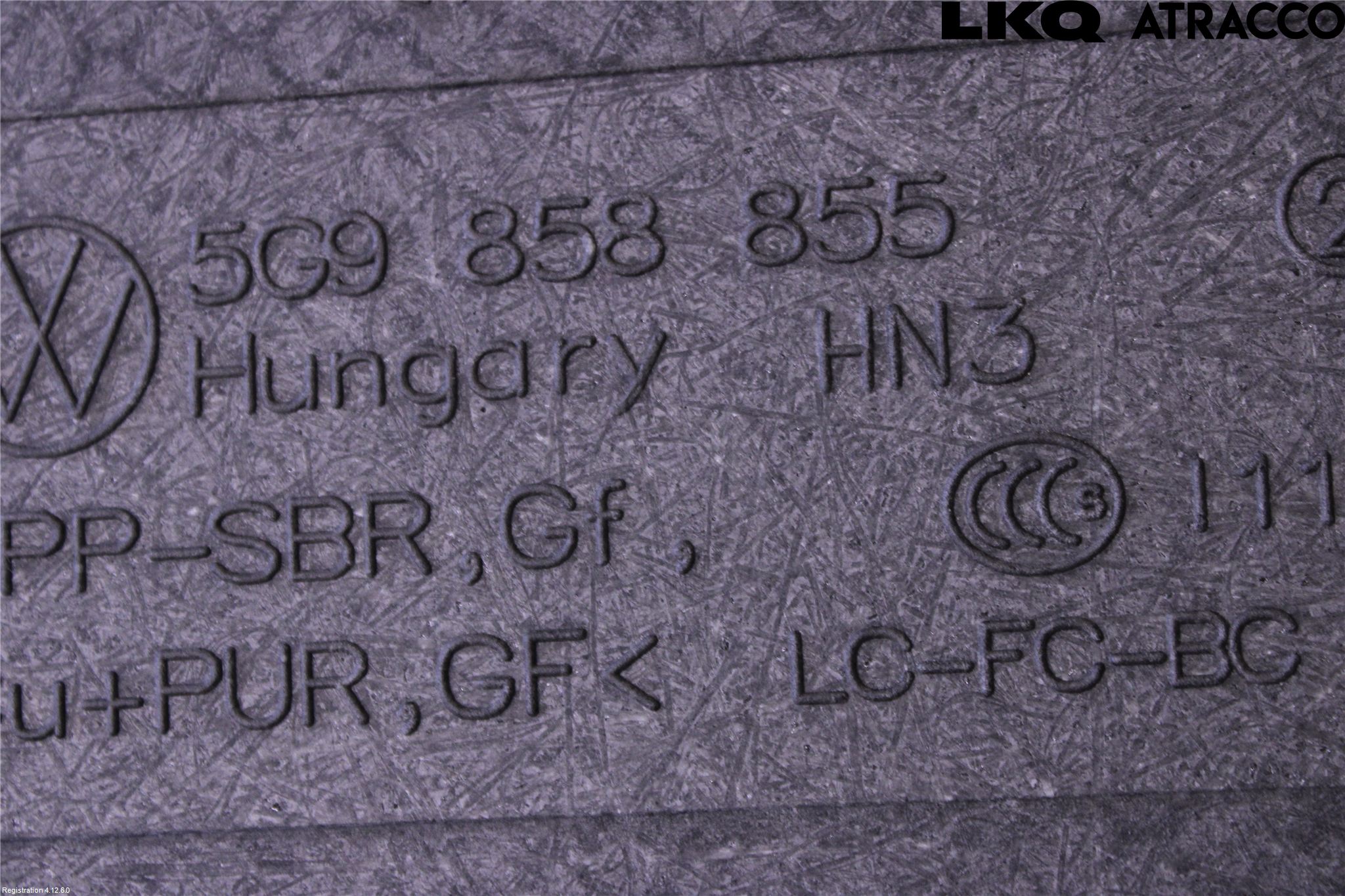 Volkswagen VW GOLF / E-GOLF VII 13-20 Inrbagagerumklädsel-Golv