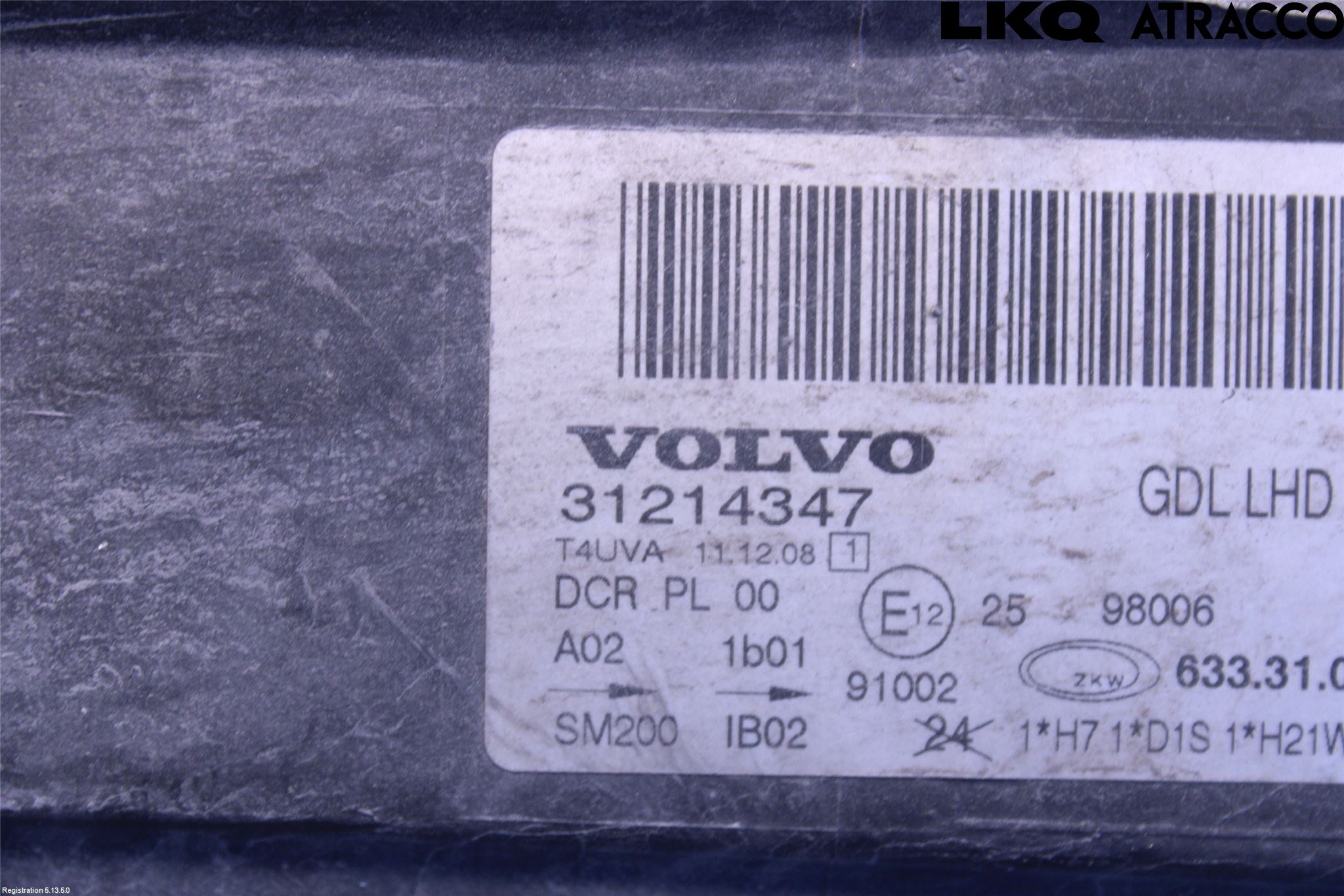 Volvo V70 08-13 Strålkastare Vänster