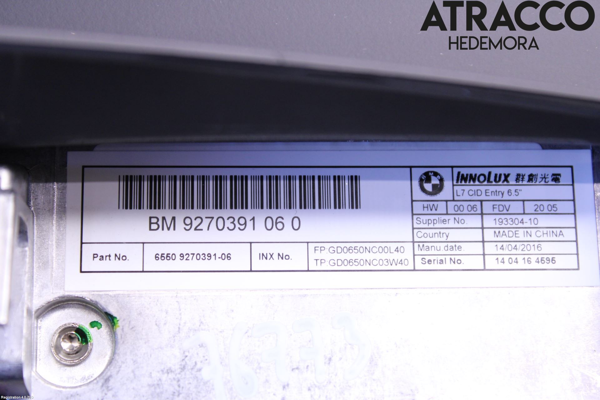BMW 1 F20/F21 11-19 Cd Radio - Multimediapanel