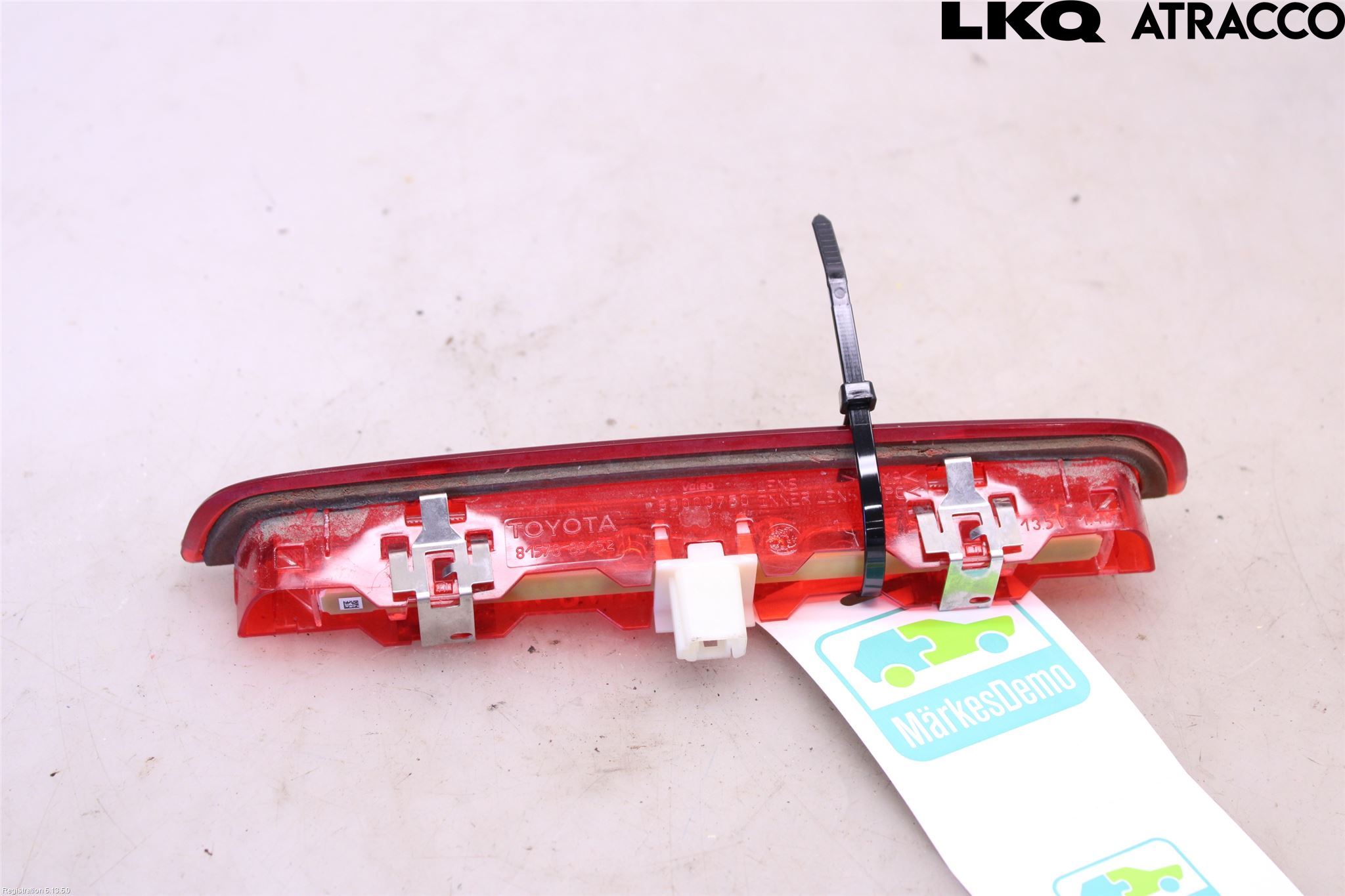 Toyota YARIS XP130 15-20 Bromsljus Bakruta