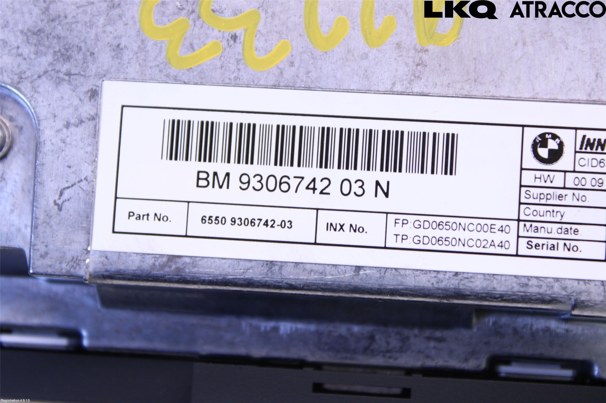 BMW i3 I01 13-22 Cd Radio - Multimediapanel