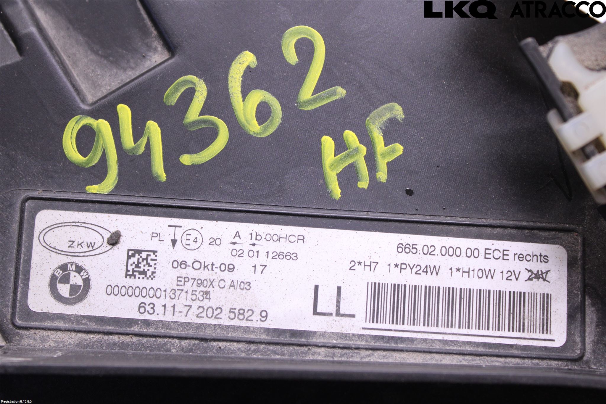 BMW 3 E90/91 SED/TOU 05-12 Strålkastare Höger
