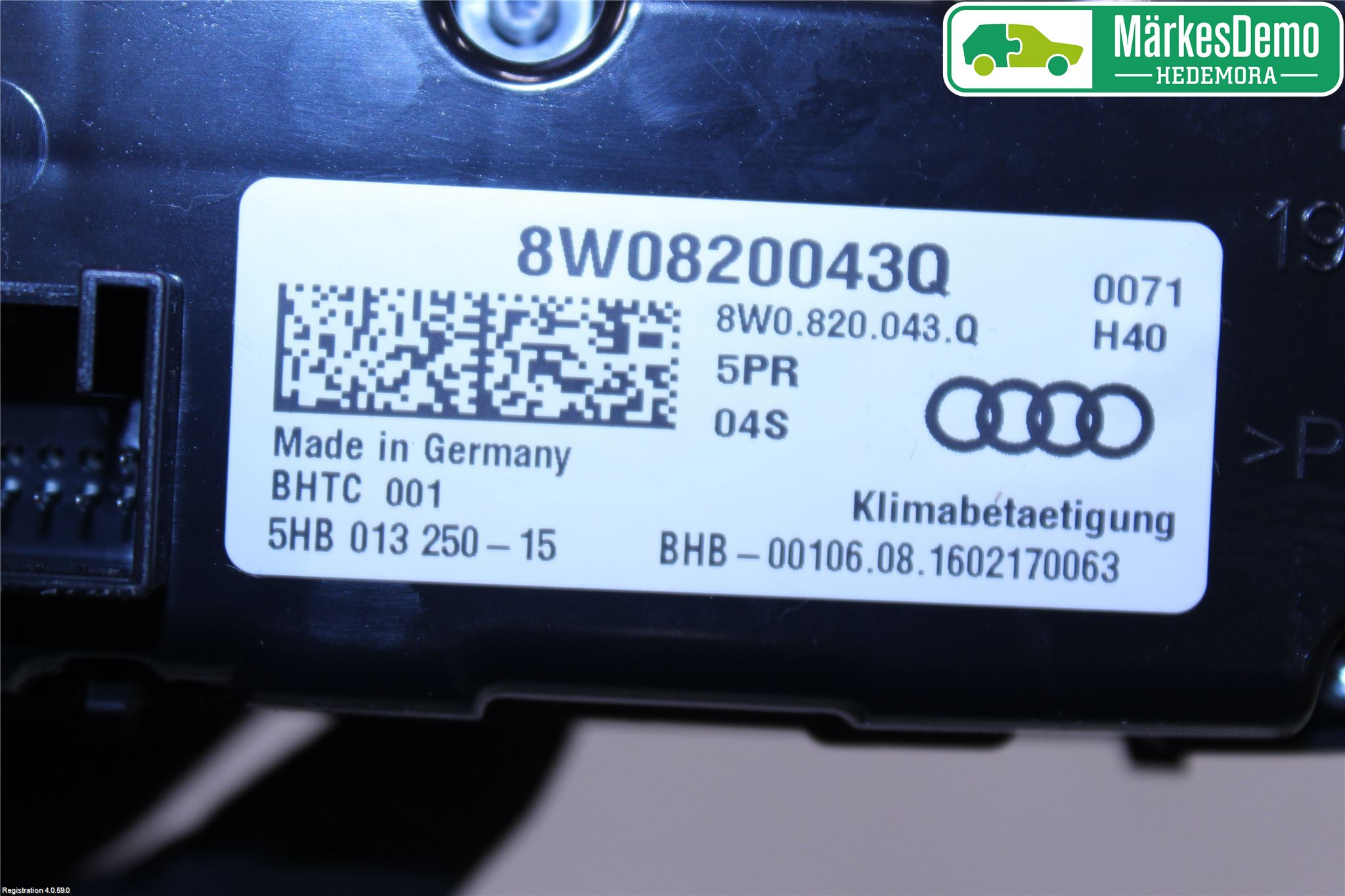 Audi A4/S4 B9 16-19 Ac Styrenhet Ac Manöveren