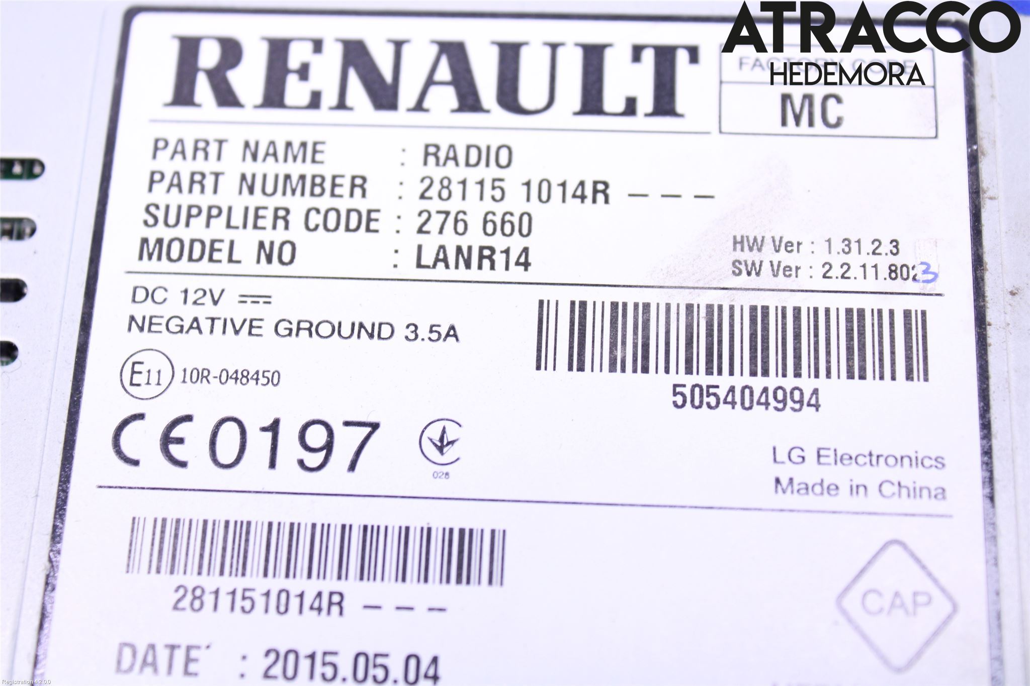Renault KADJAR 15- Cd Radio - Multimediapanel