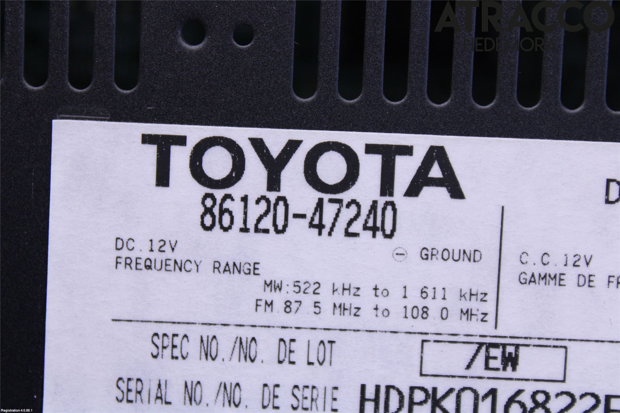Toyota PRIUS NWH20 04-08 Cd Radio - Multimediapanel