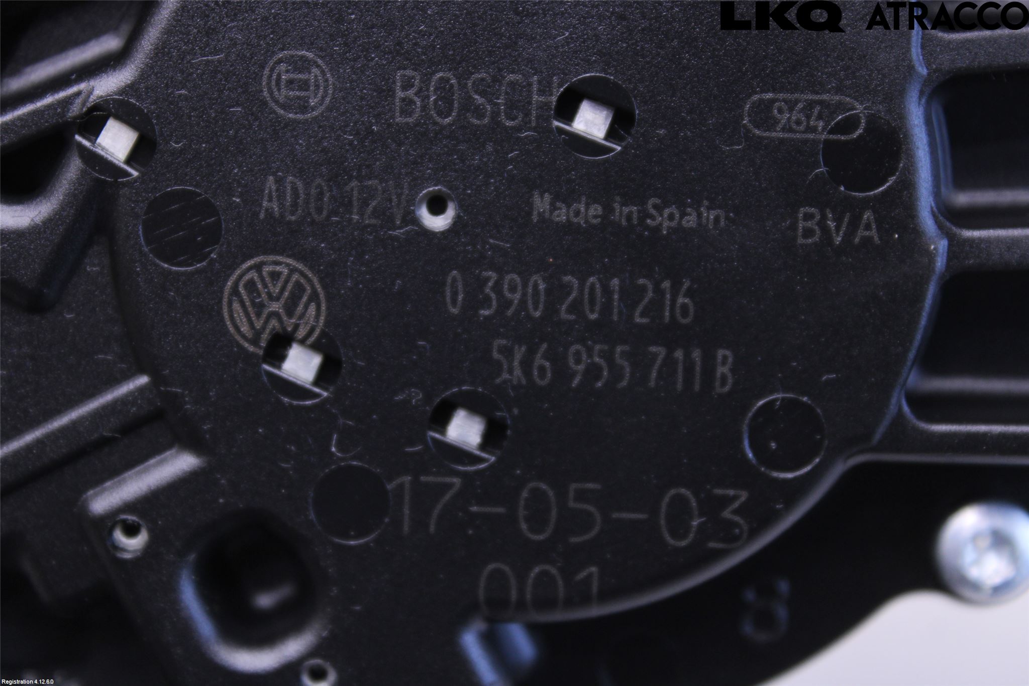 Volkswagen VW POLO 10-17 Torkarmotor Baklucka