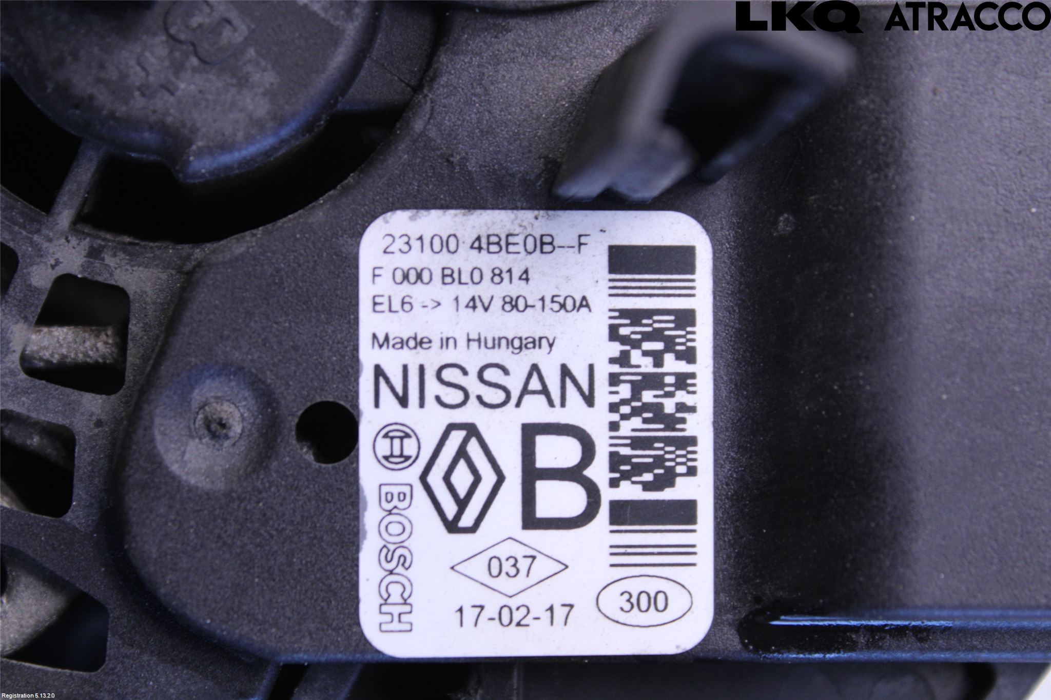 Nissan QASHQAI 14-17 Generator