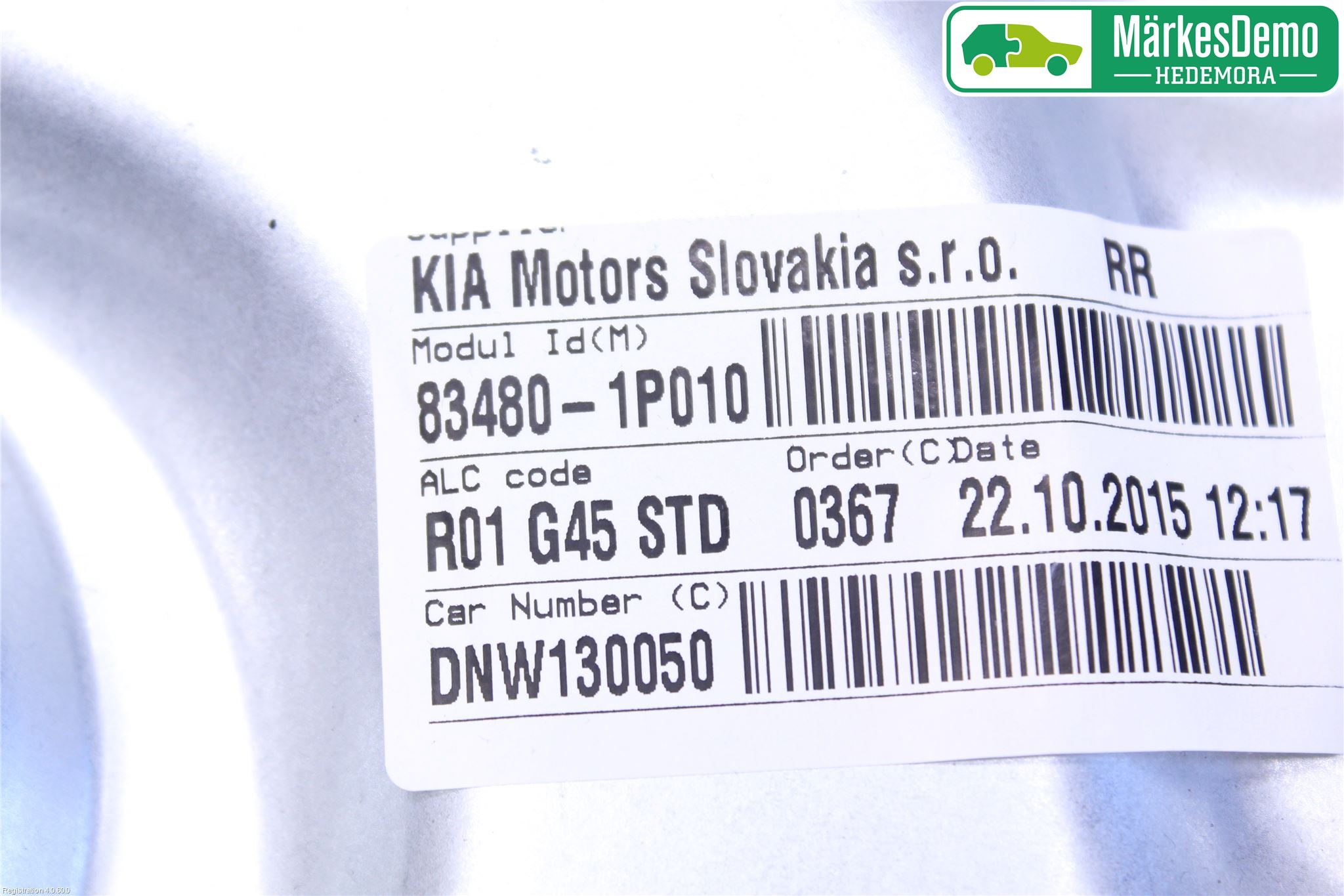 Kia VENGA 10-19 Fönsterhiss El Kompl