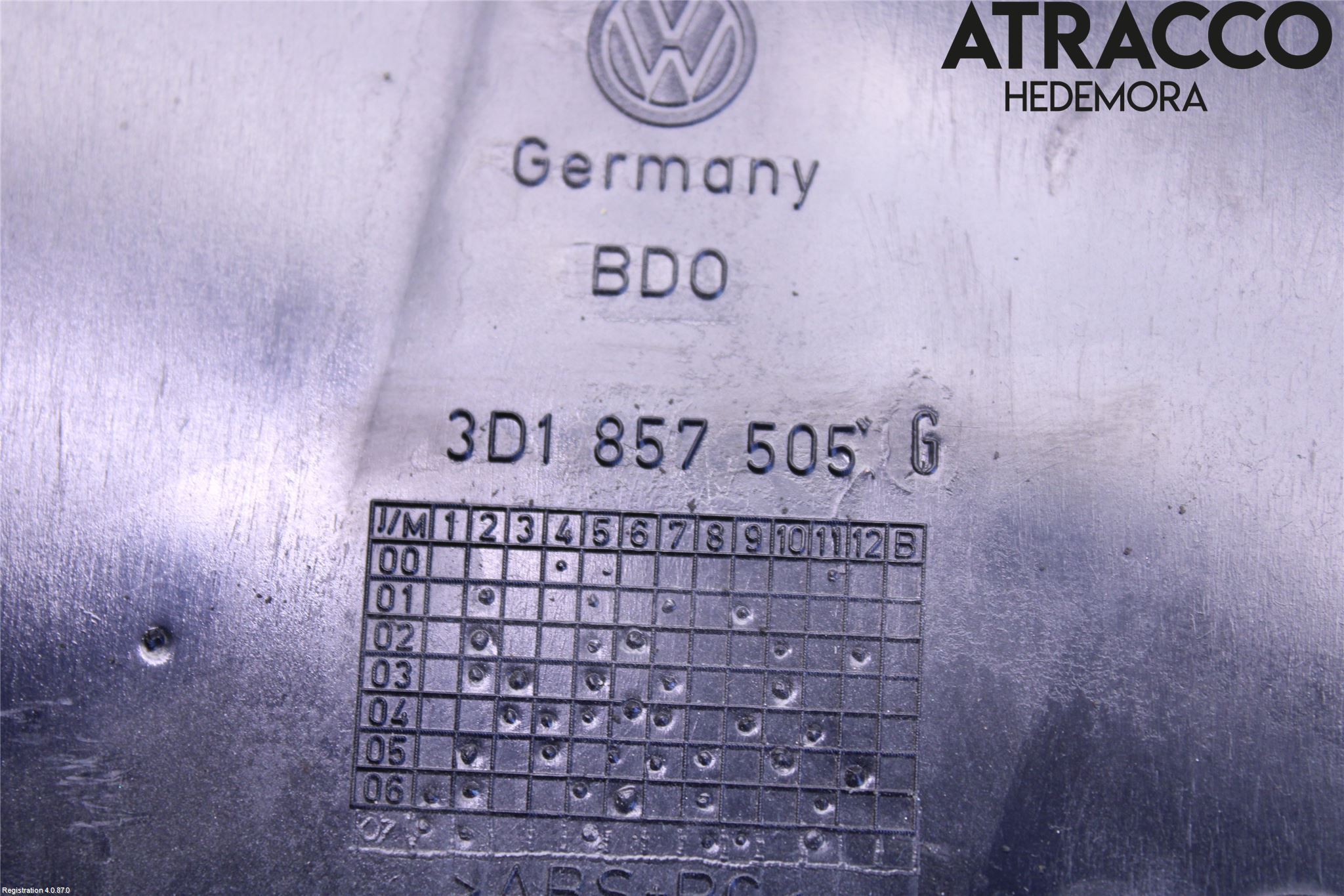 Volkswagen VW PHAETON Handskfack