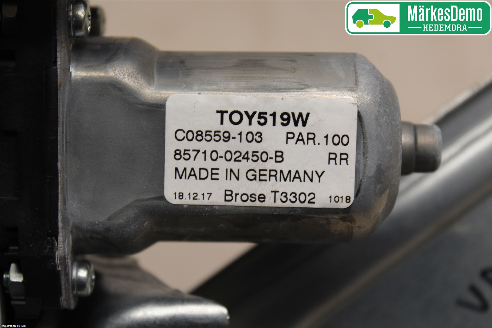 Toyota AURIS 13-19 Fönsterhiss El Kompl
