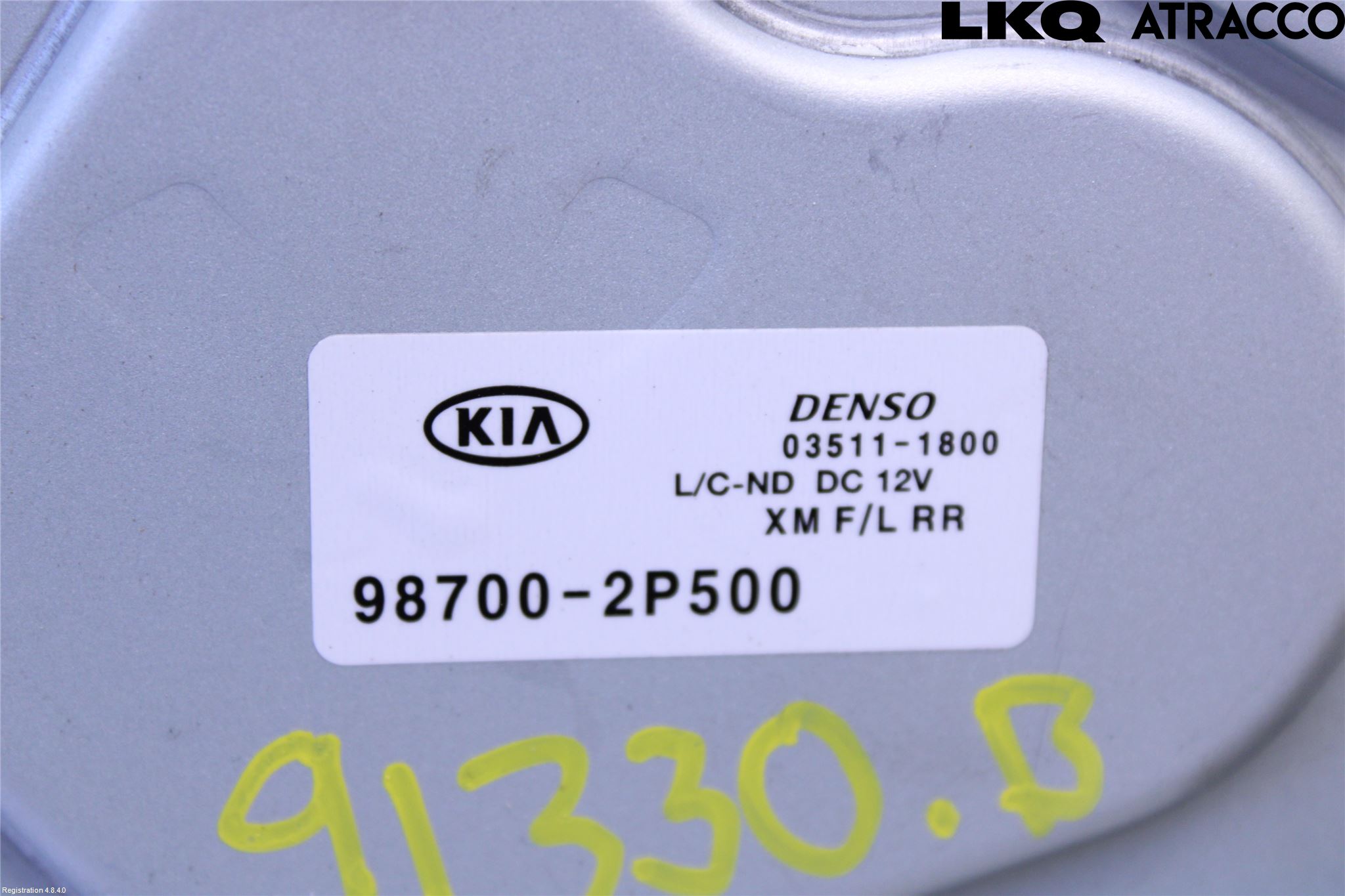 Kia SORENTO 10-14 Torkarmotor Baklucka