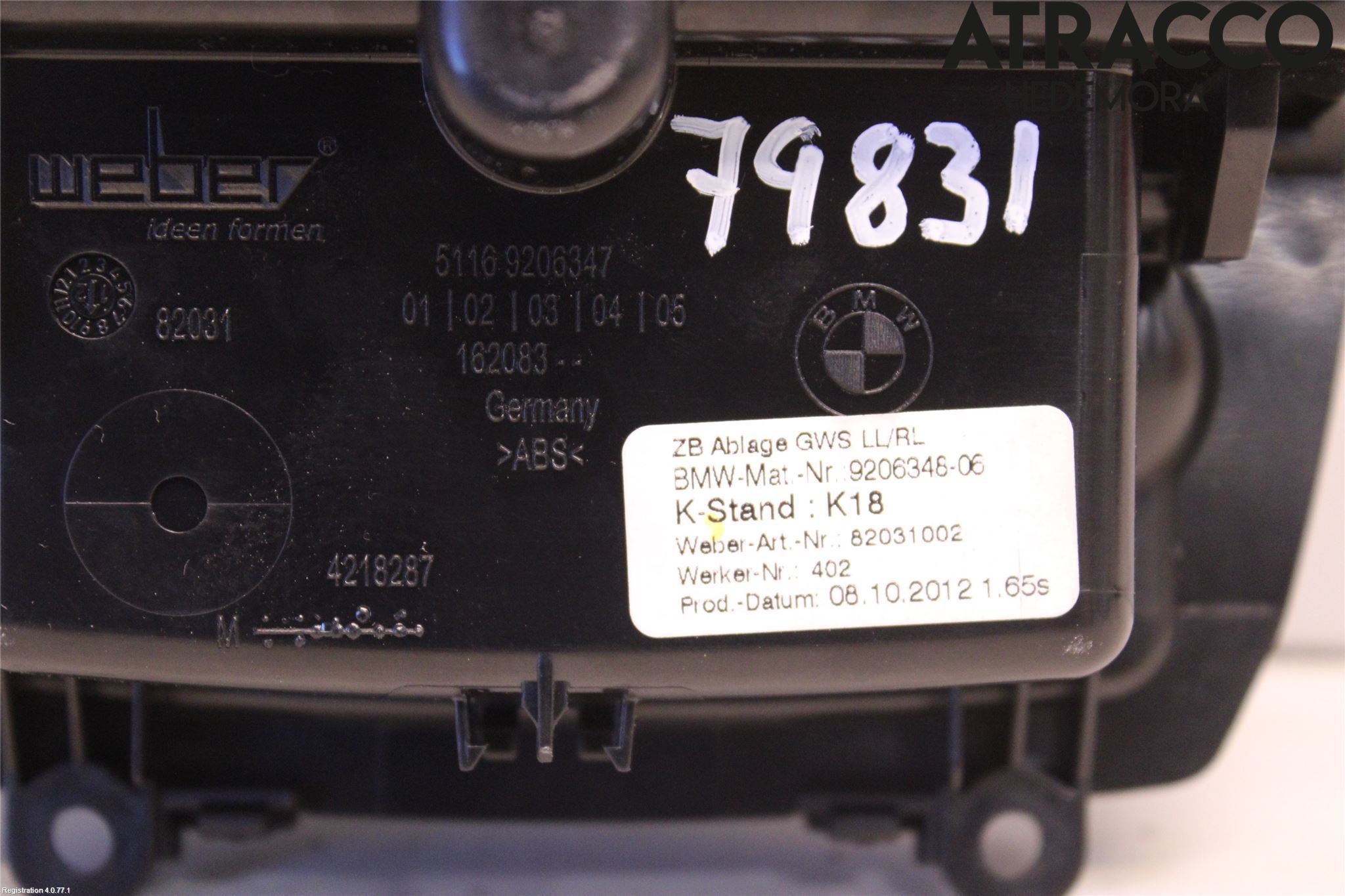 BMW 5 F10/F11/F18 09-17 Instrumentbräda Förvaringsfack