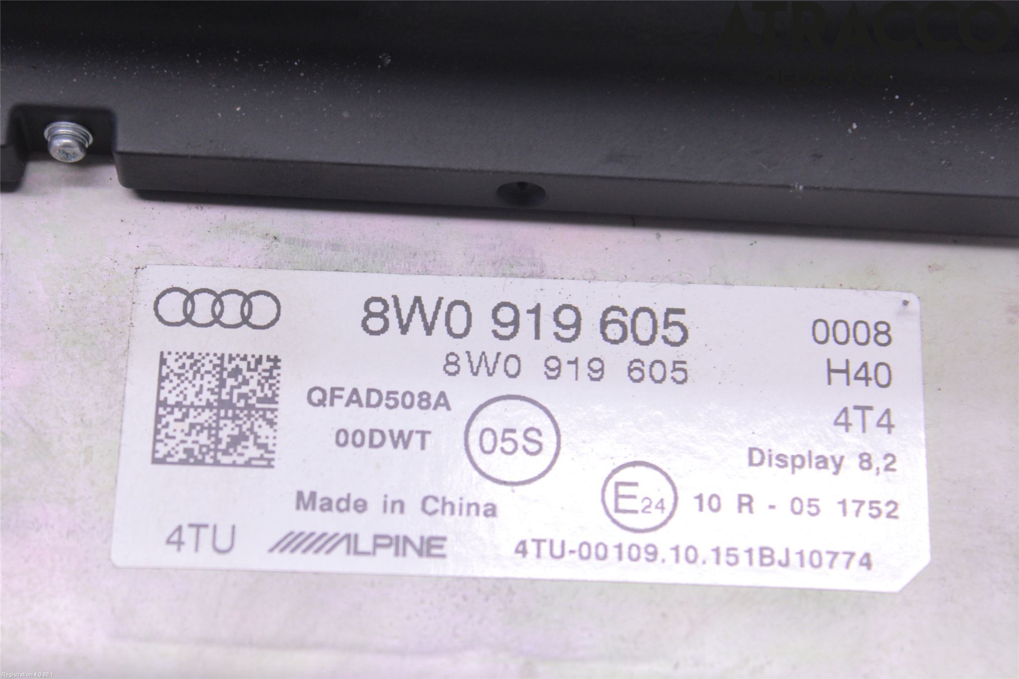 Audi A4/S4 B9 16-19 Bildskärm