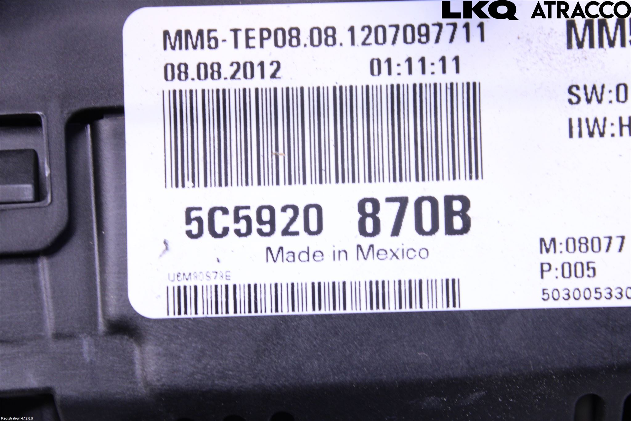 Volkswagen VW BEETLE 12- Instrument Komb
